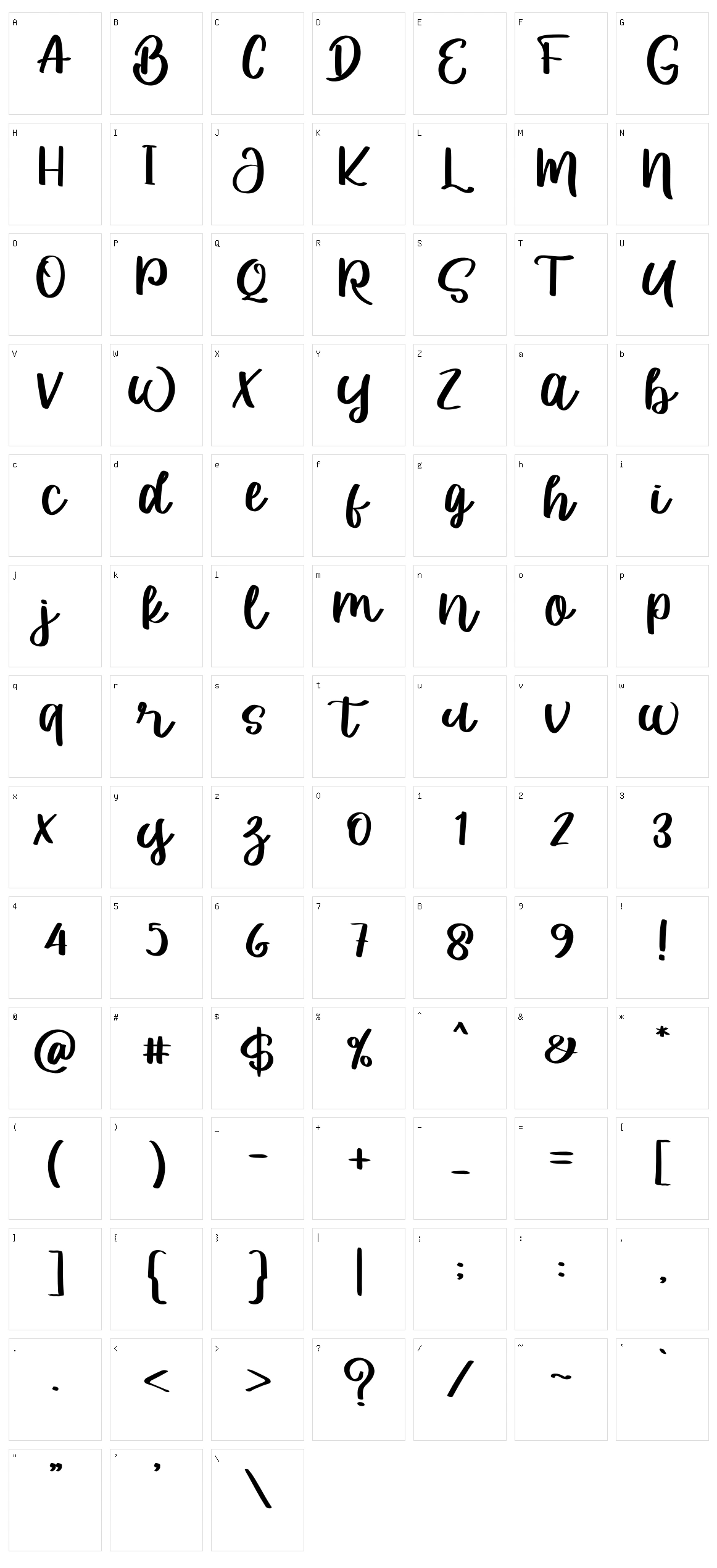 Monatifa Character Set