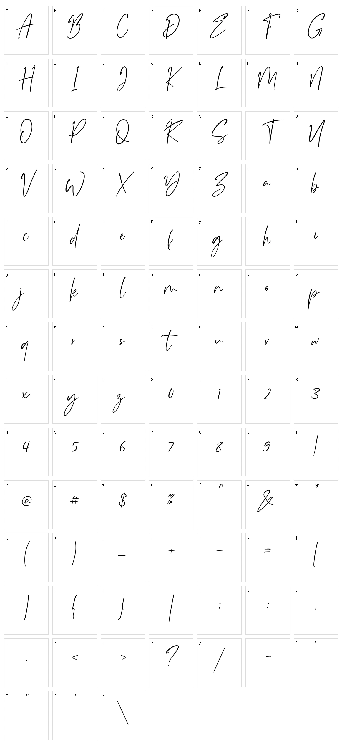 Monatta Character Set