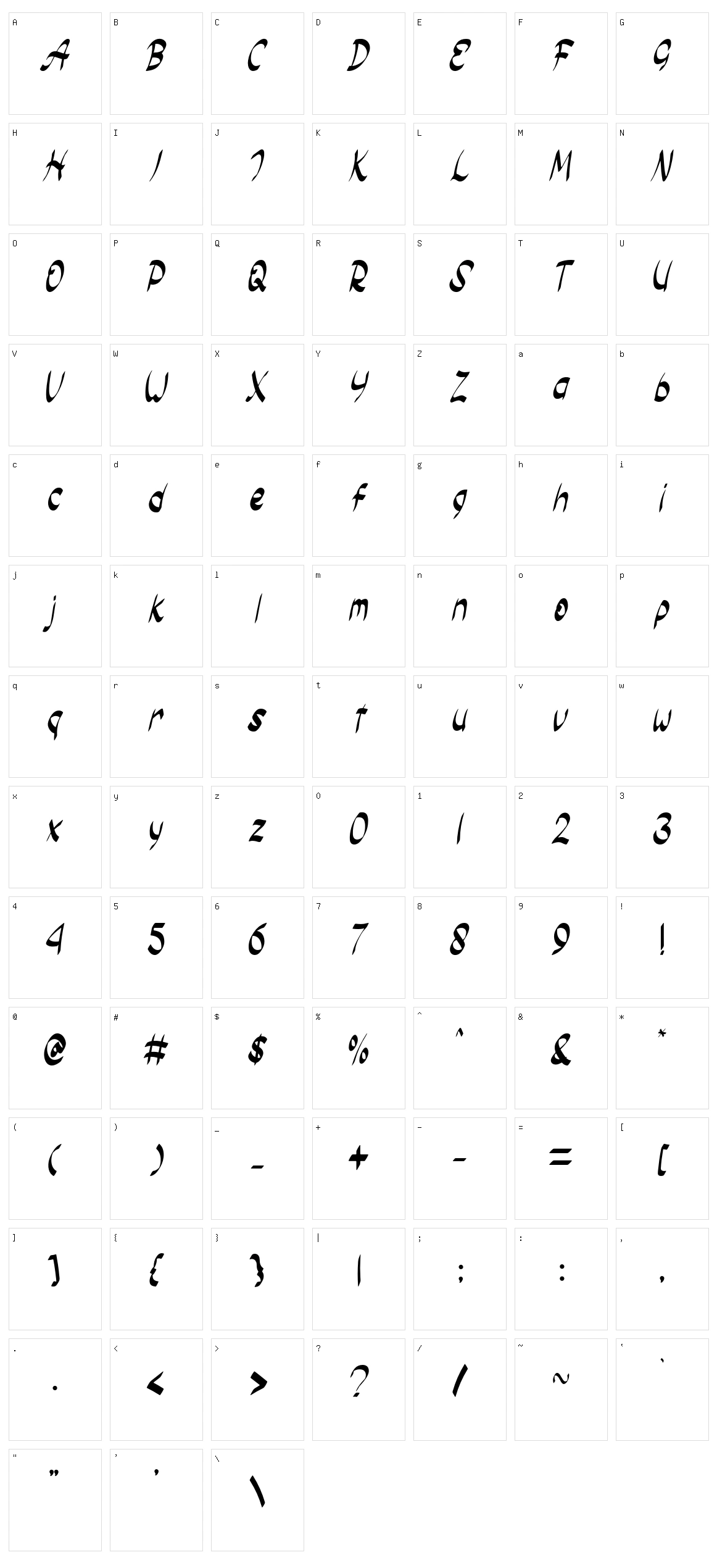 Monday Special Character Set