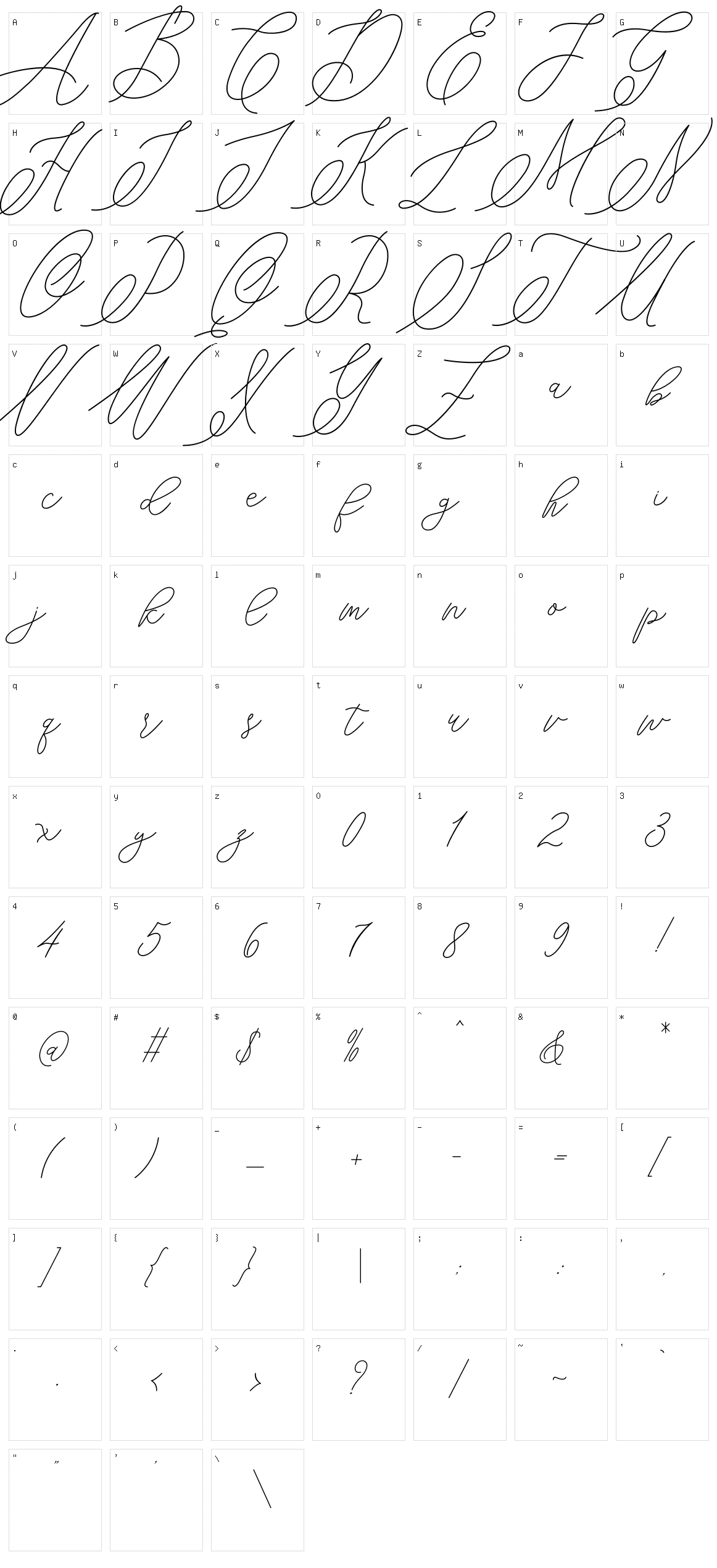Mondayline Character Set