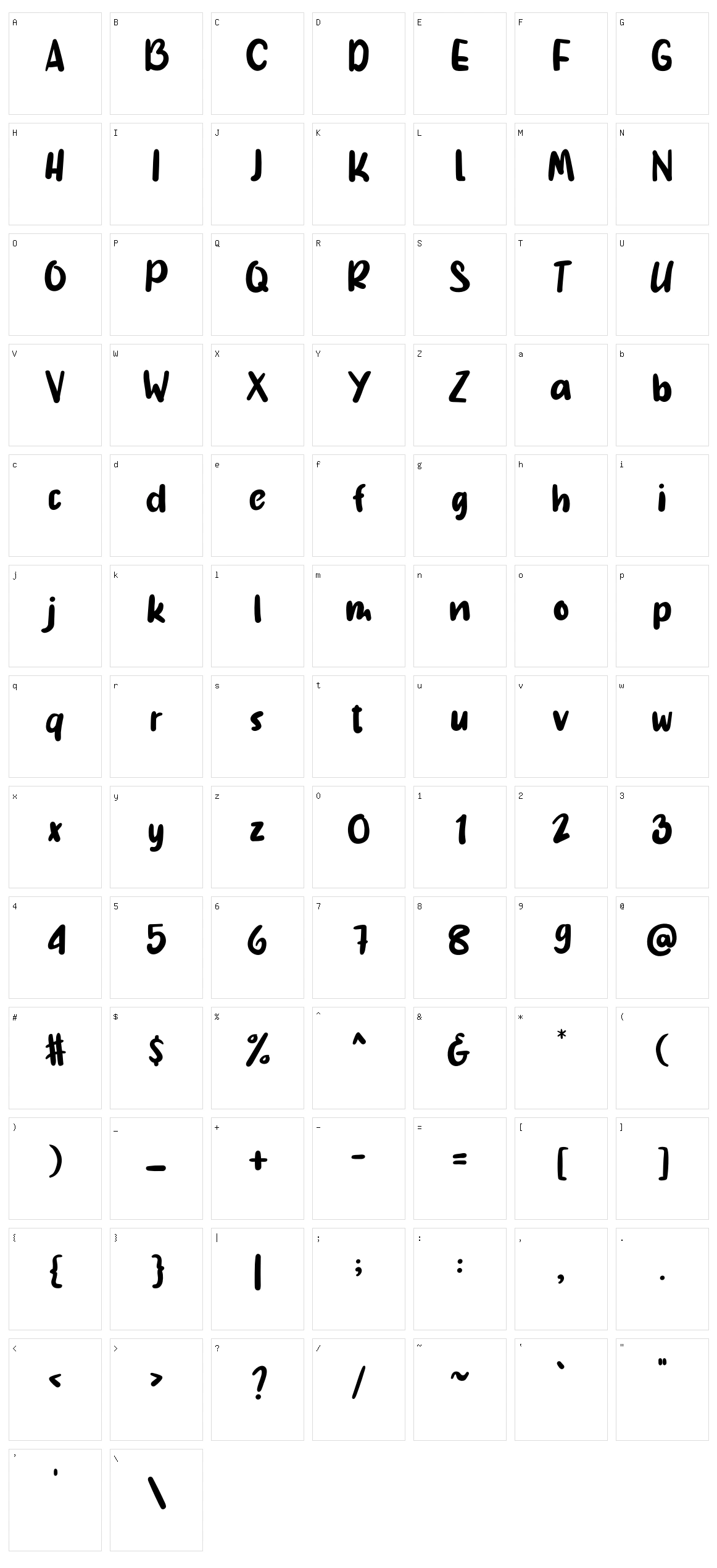 Monogram Character Set
