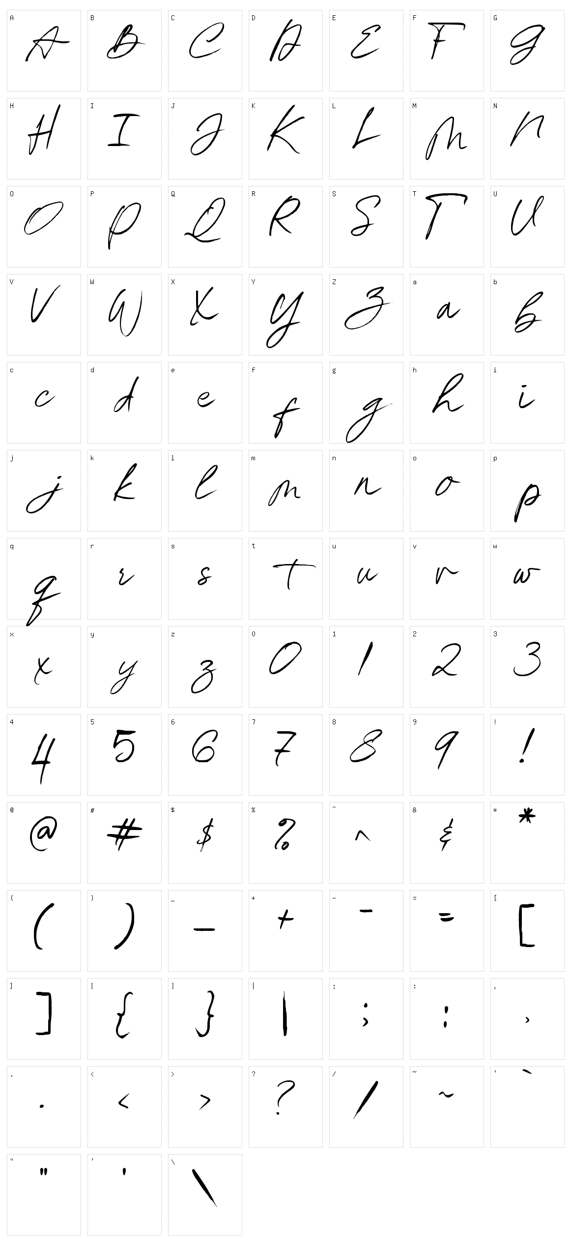 Monsttella Character Set