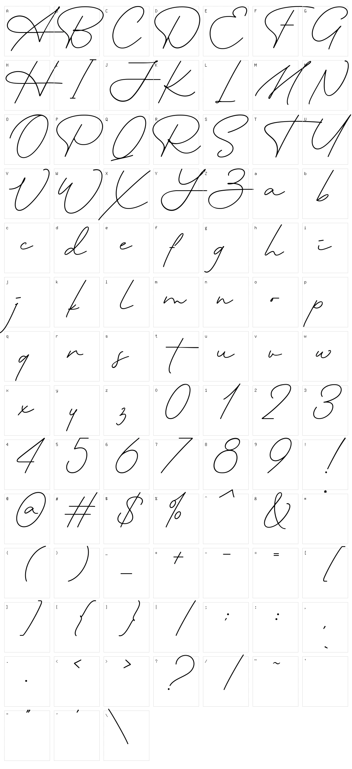 Monte Verde Character Set