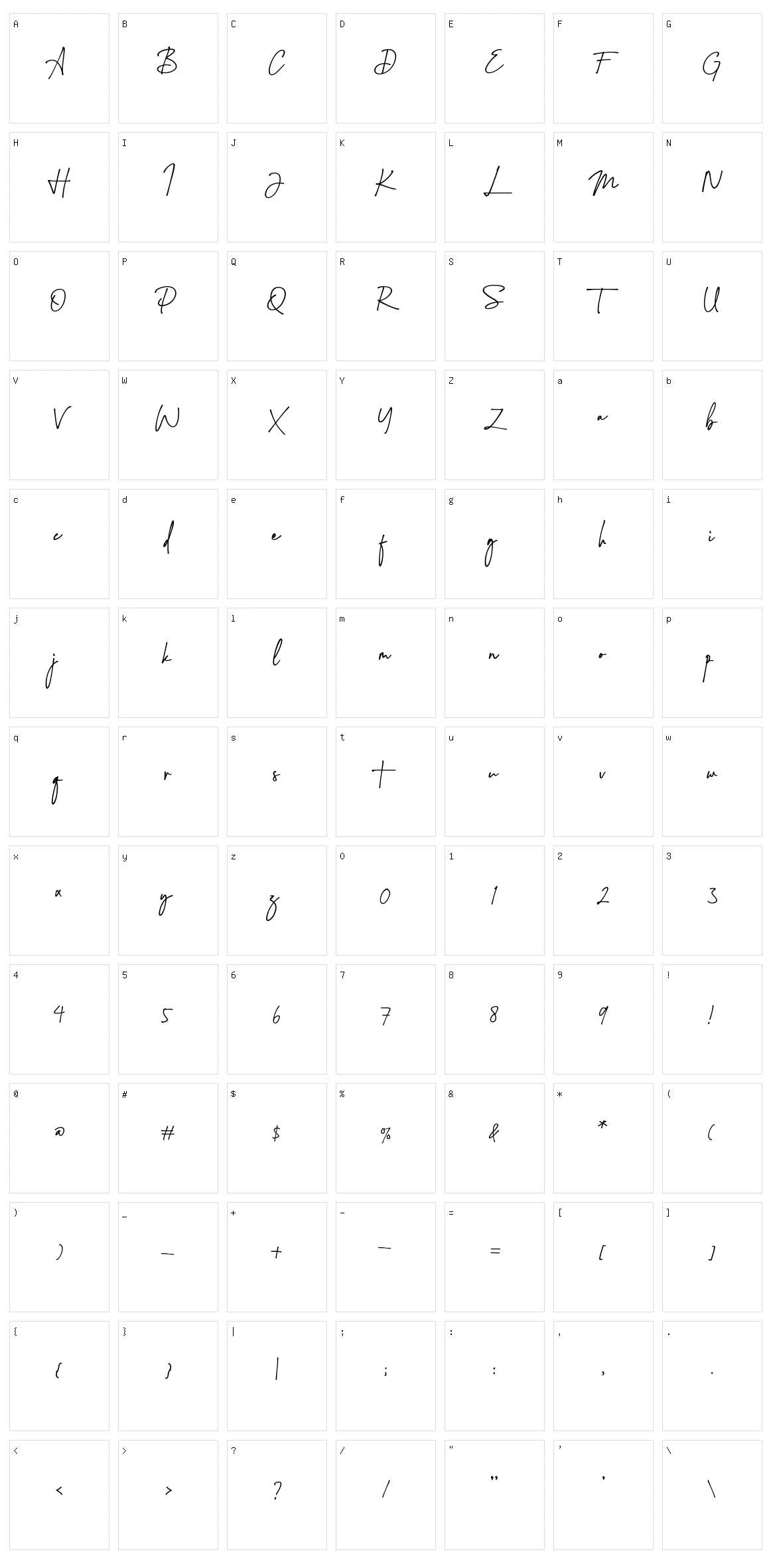 Montreuil Signature Character Set