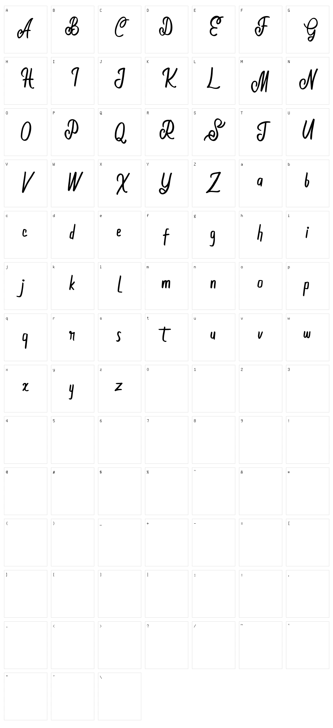 Moolland Character Set