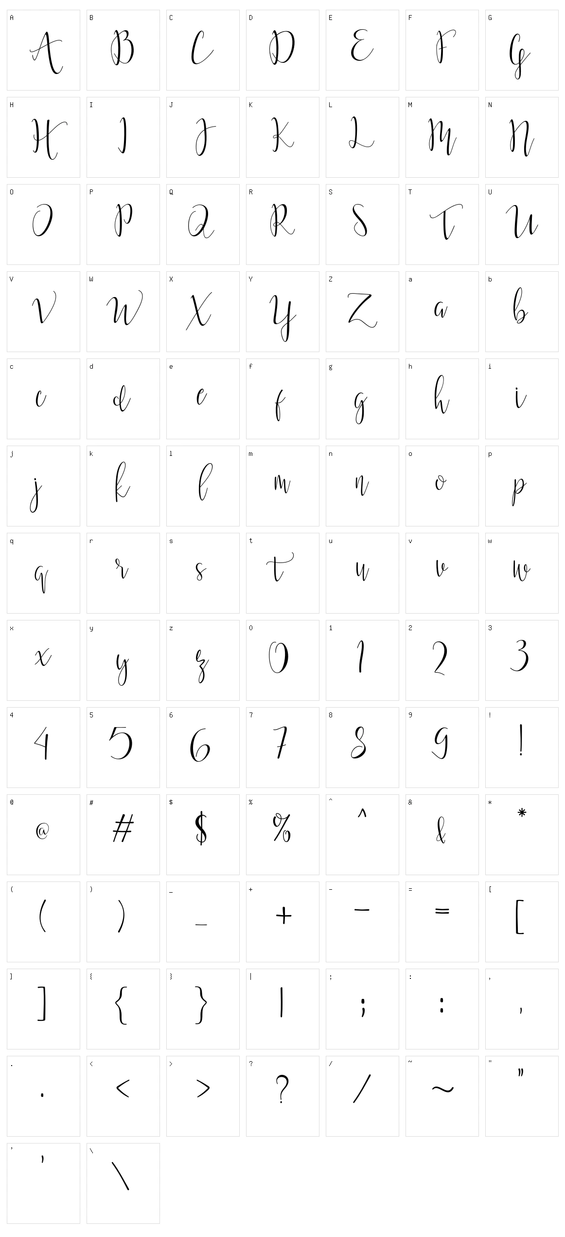 Moonlight Character Set