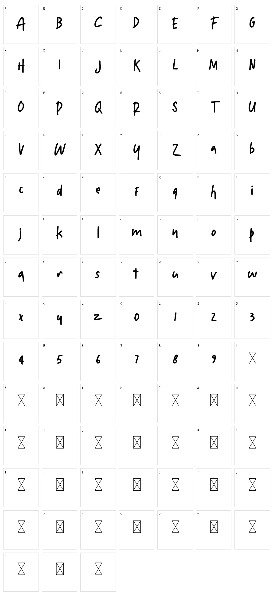 Moonllime Character Set