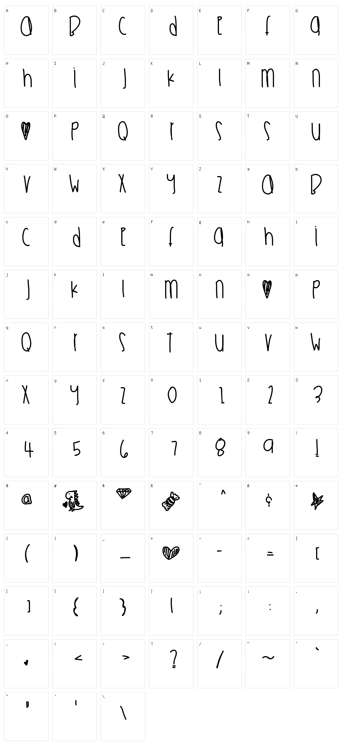 Moonshine Character Set