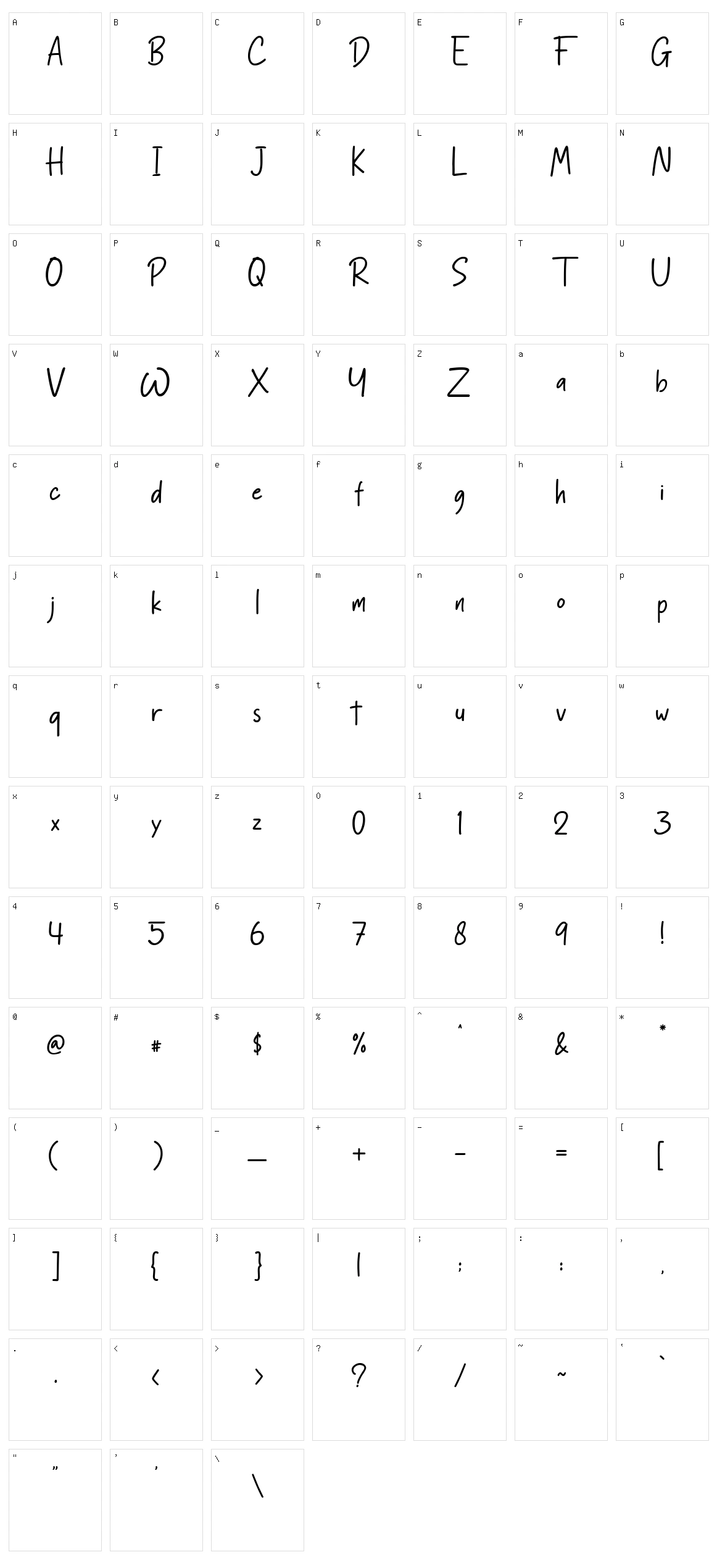 Moonstone Character Set