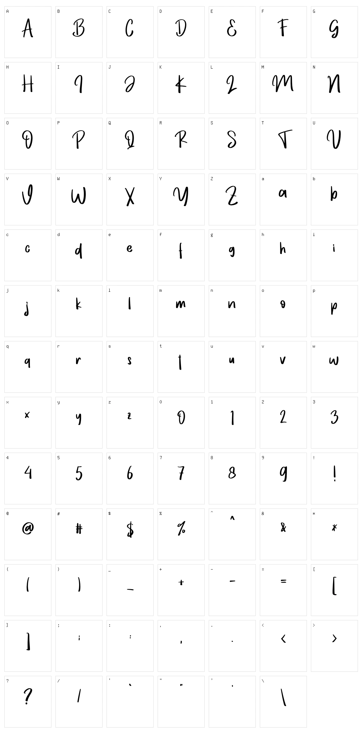 Moonthe Character Set