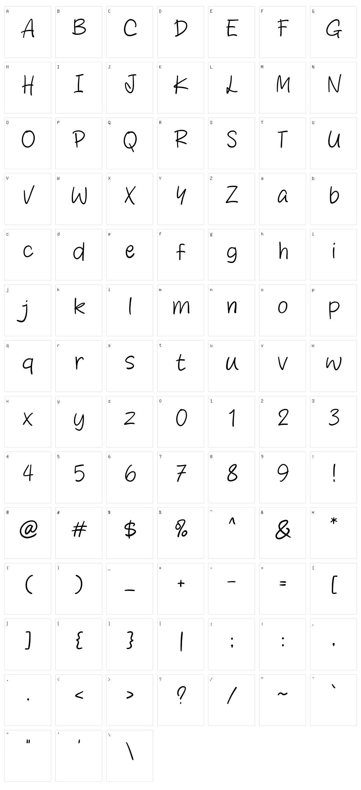 More Ideas Character Set