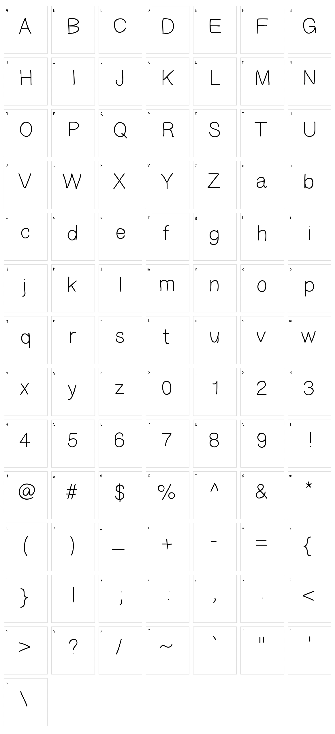 More Letters Character Set