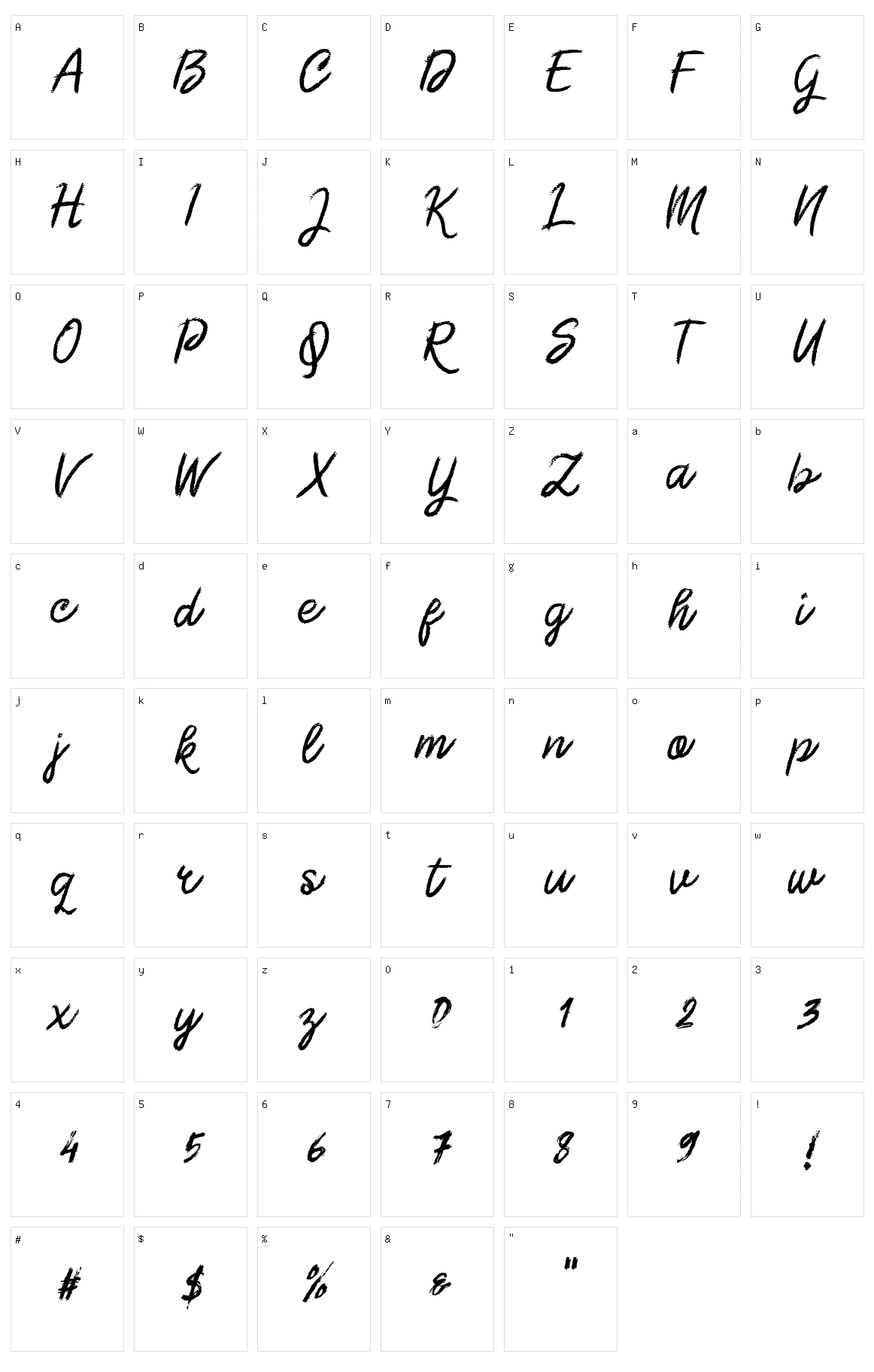 Morgan Chalk Character Set