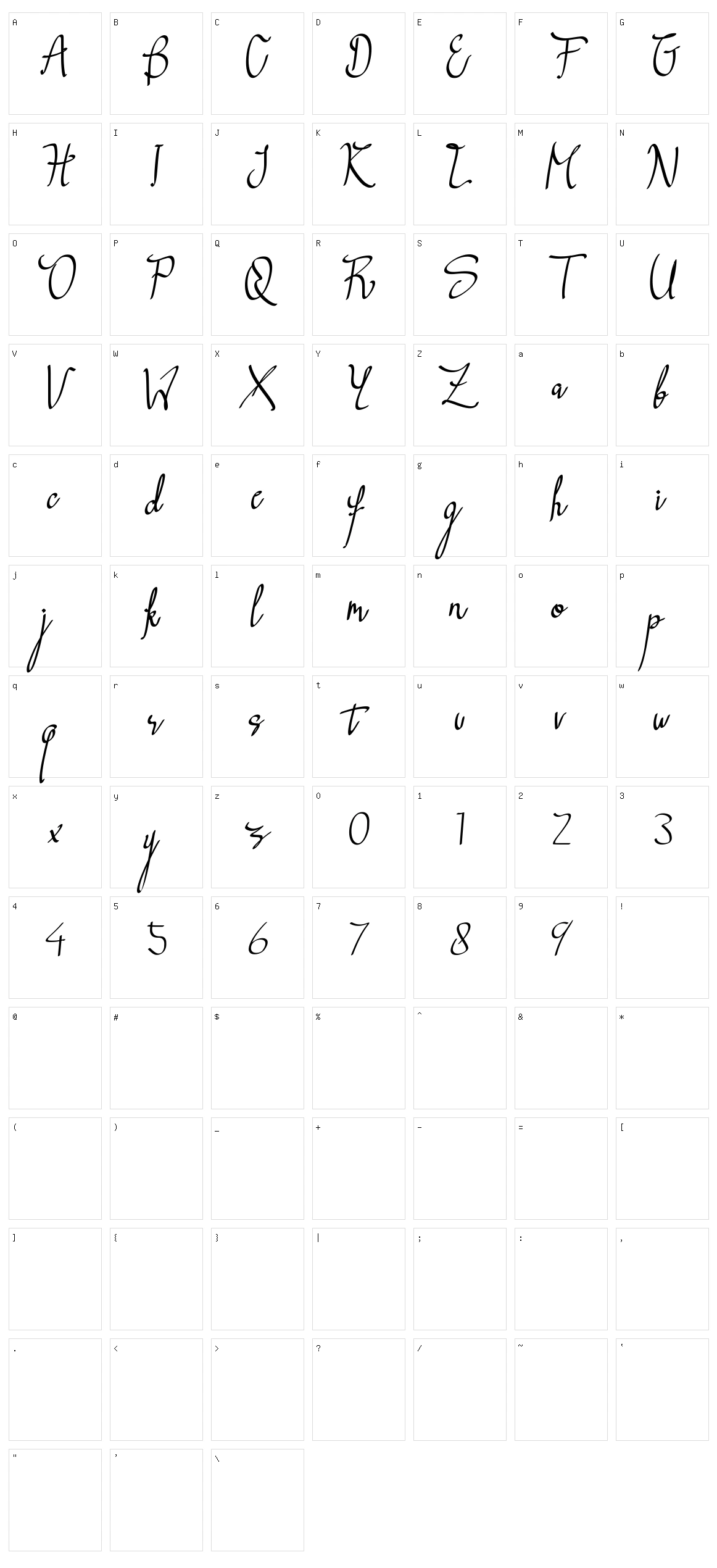 Morning Blow Character Set