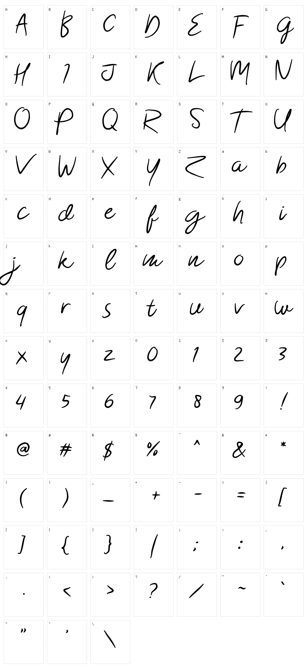 Morsal Character Set