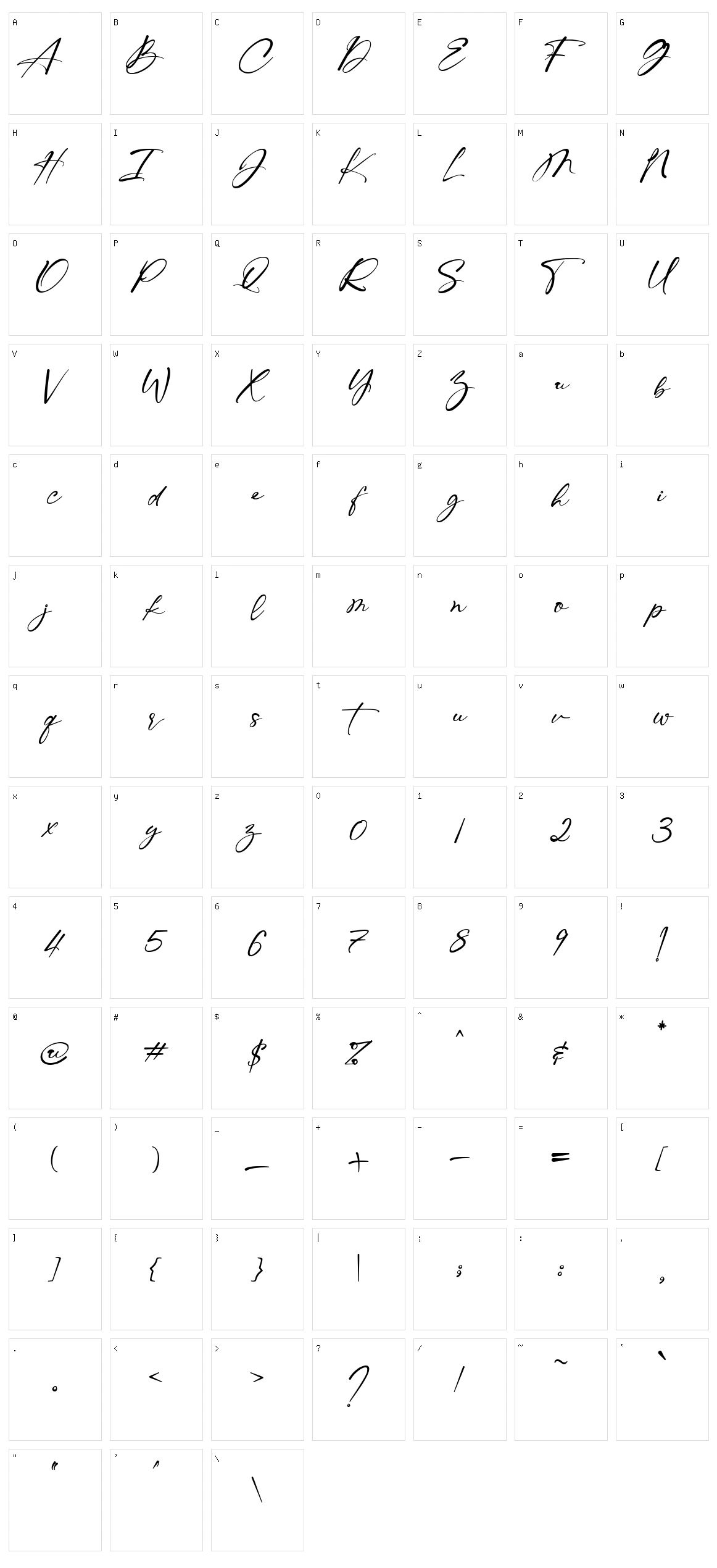 Morthsside Character Set