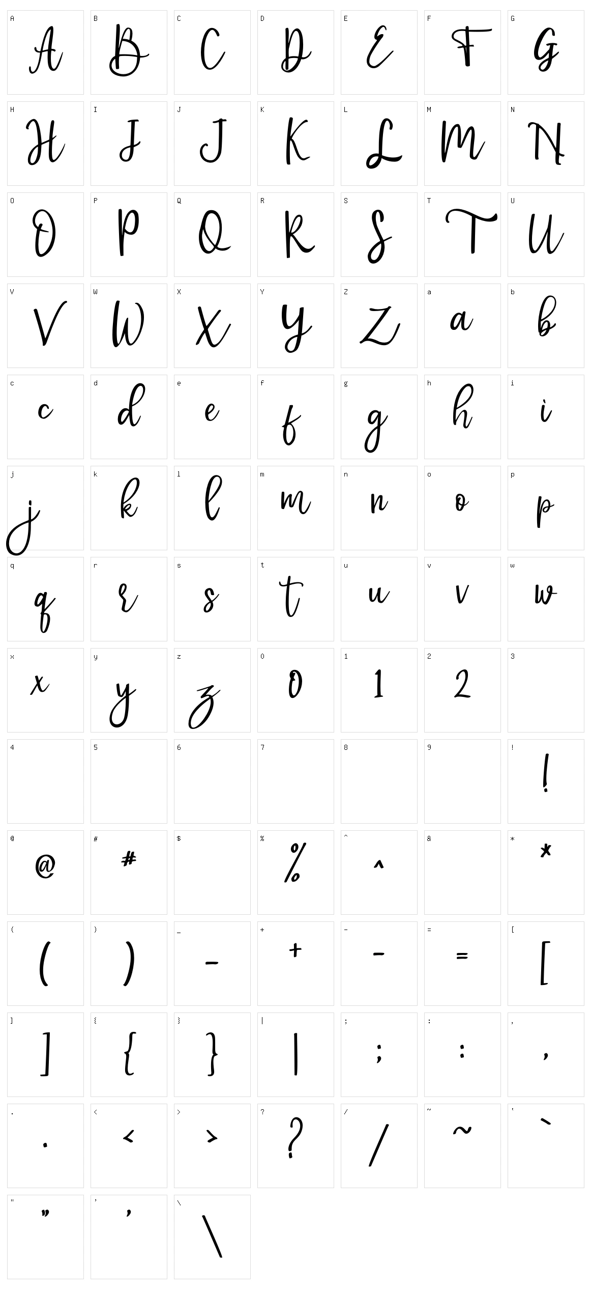 Mottion Character Set