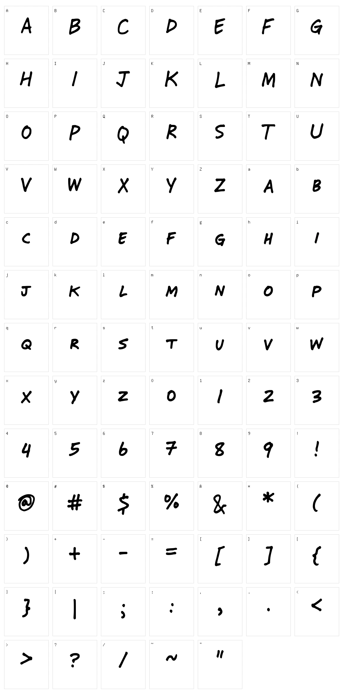 Mr Marcoozie Character Set