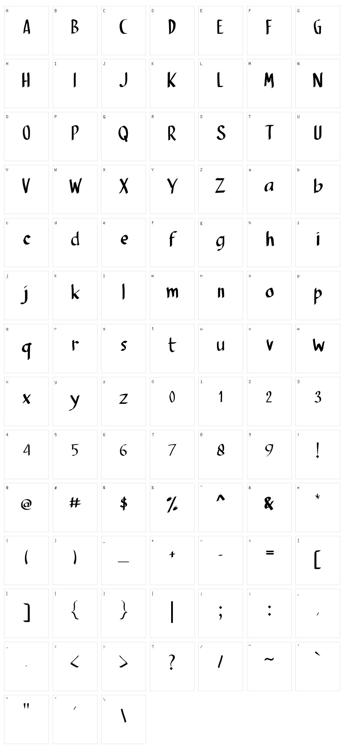 Mr White Character Set