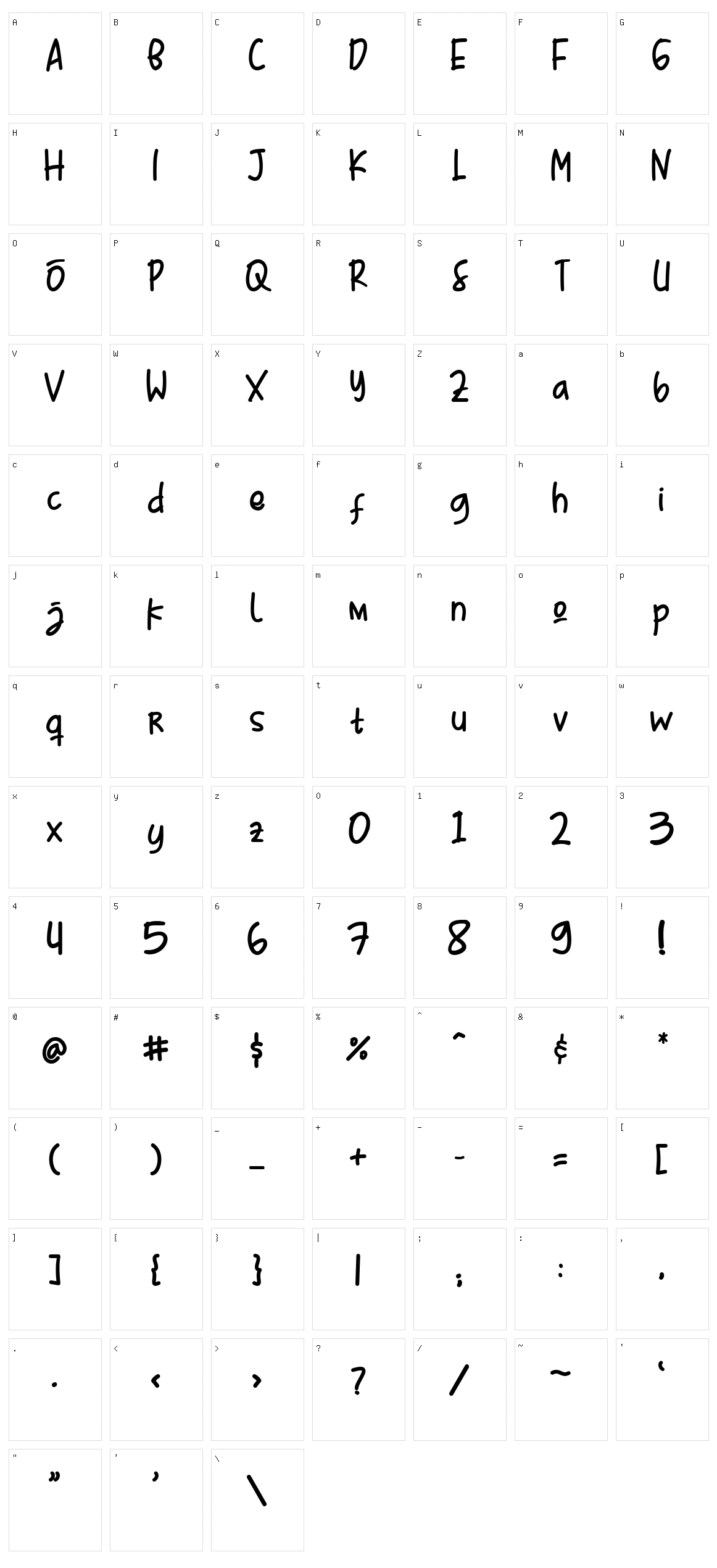 Mr. Kebab Character Set