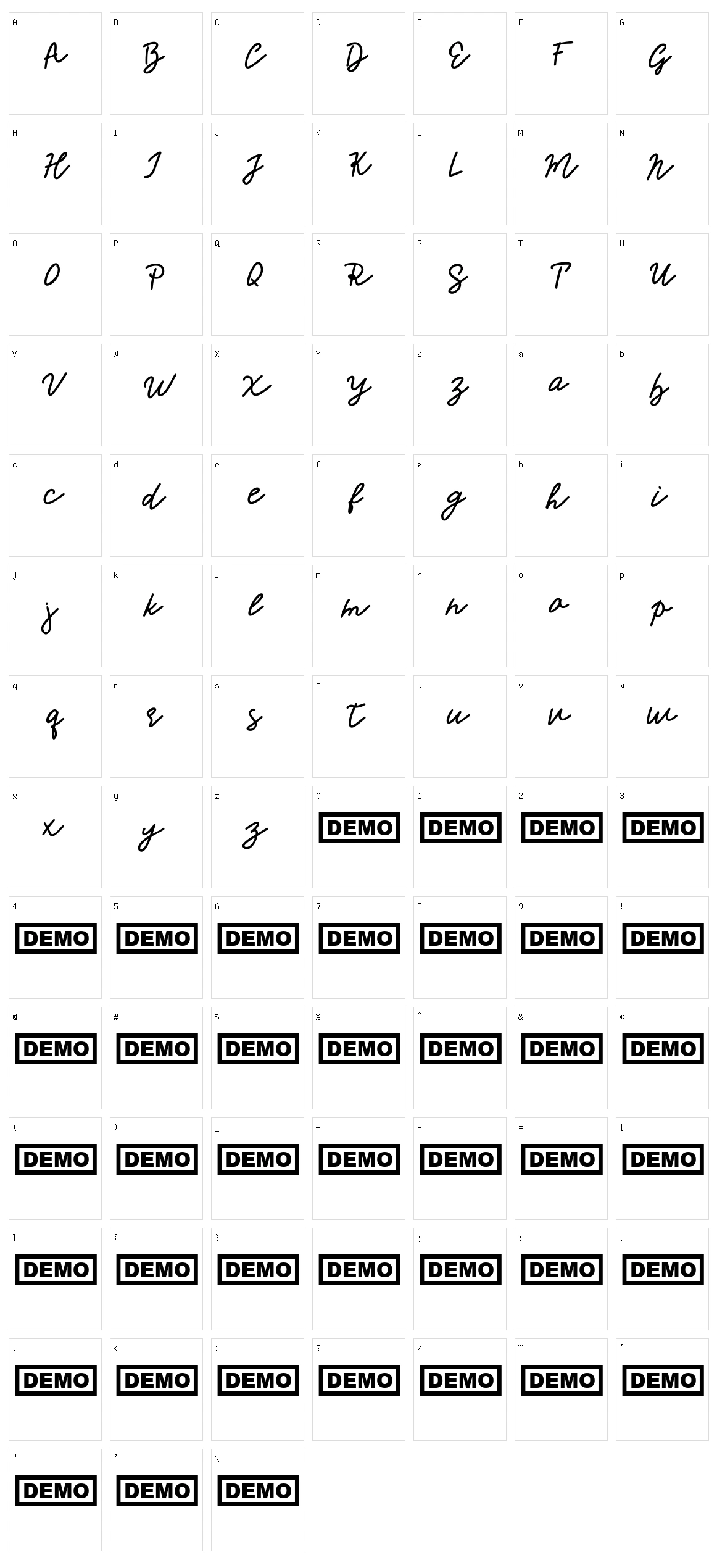 Mr. Monty Character Set