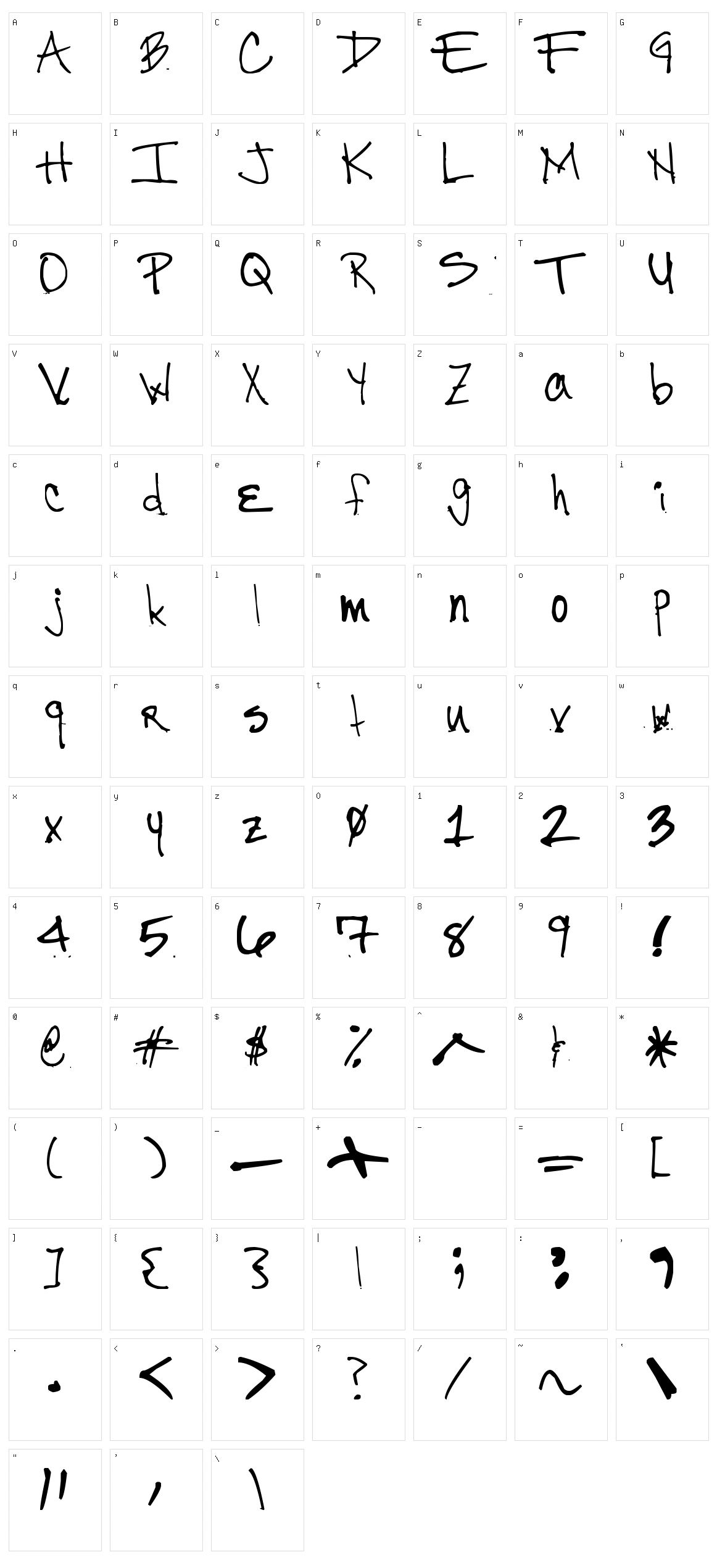 Mr. Ortiz Character Set