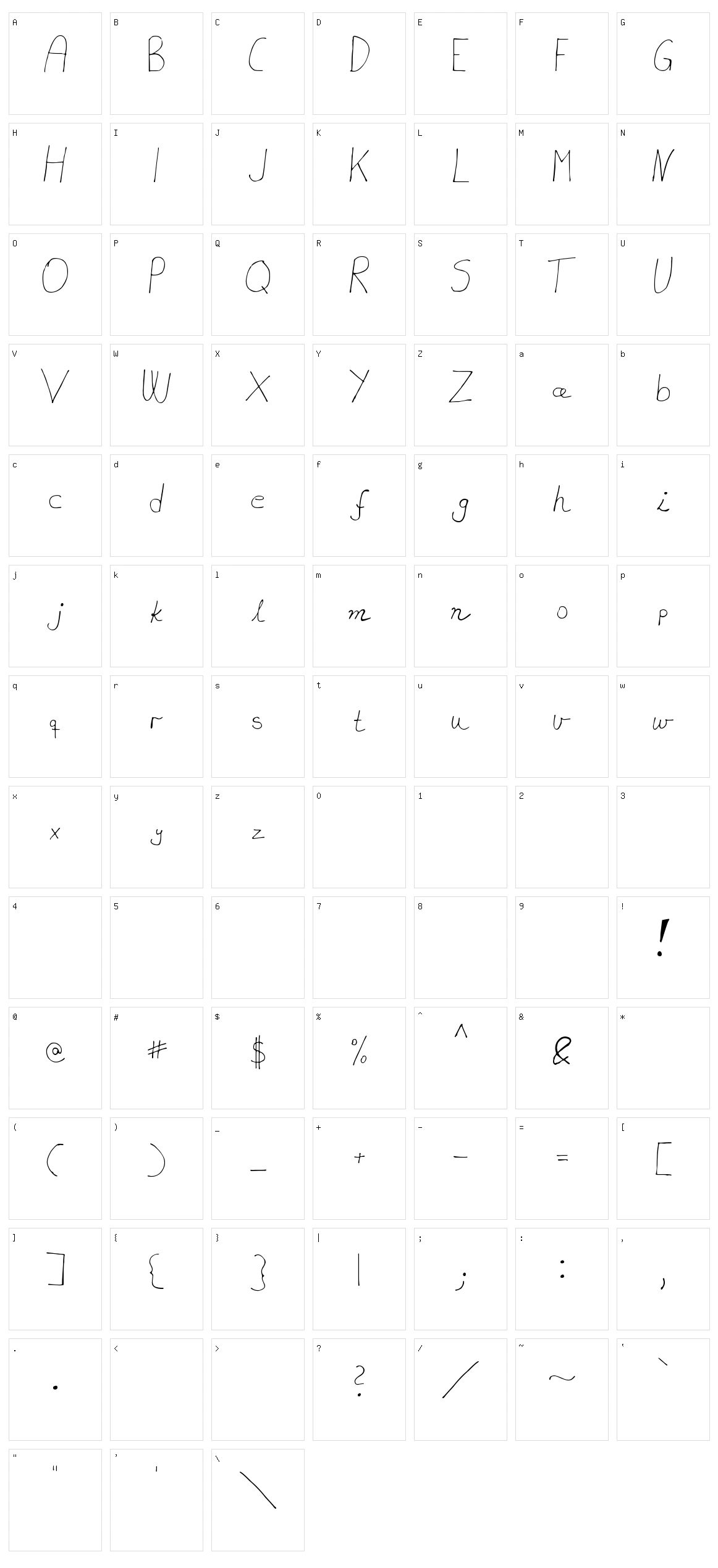 MTF Akhn Character Set