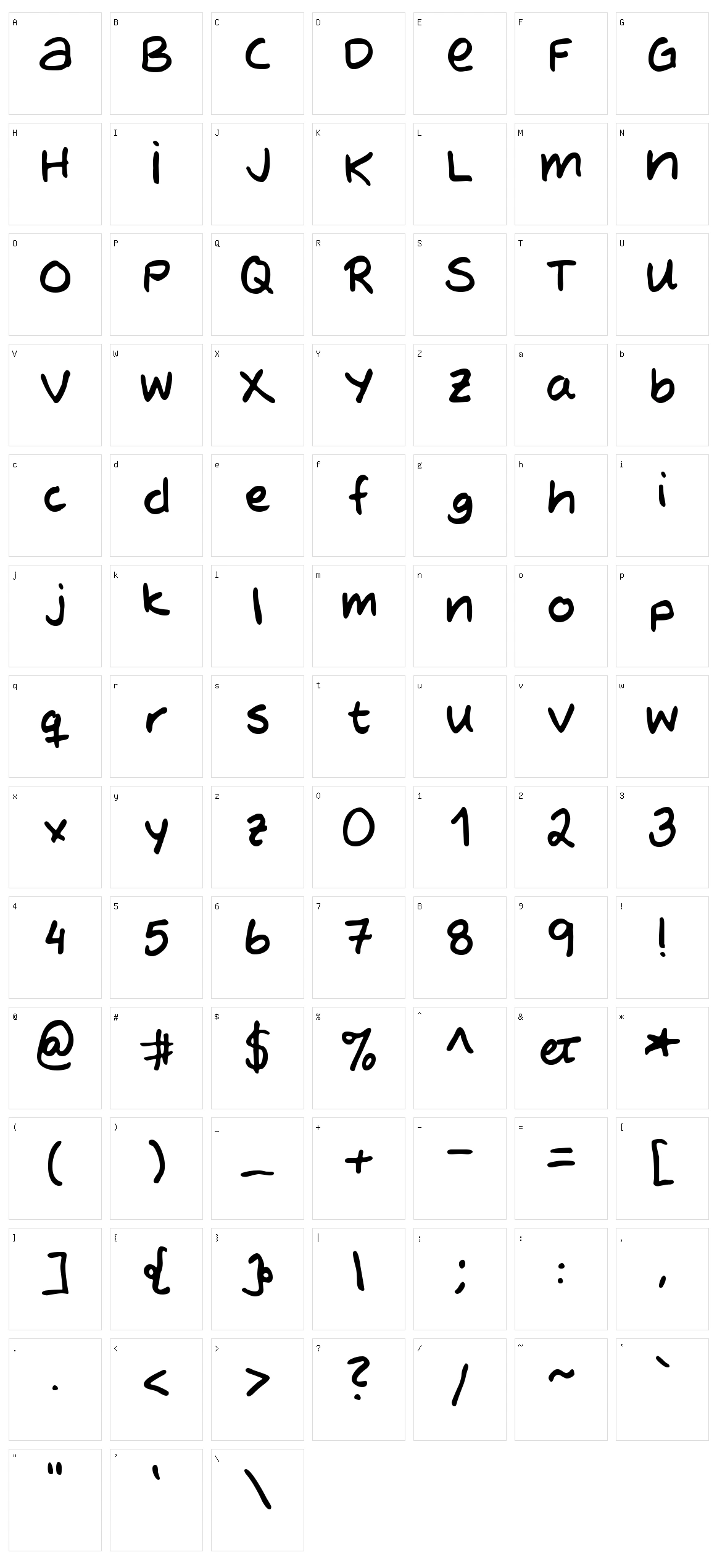 MTF Evas Hand Character Set