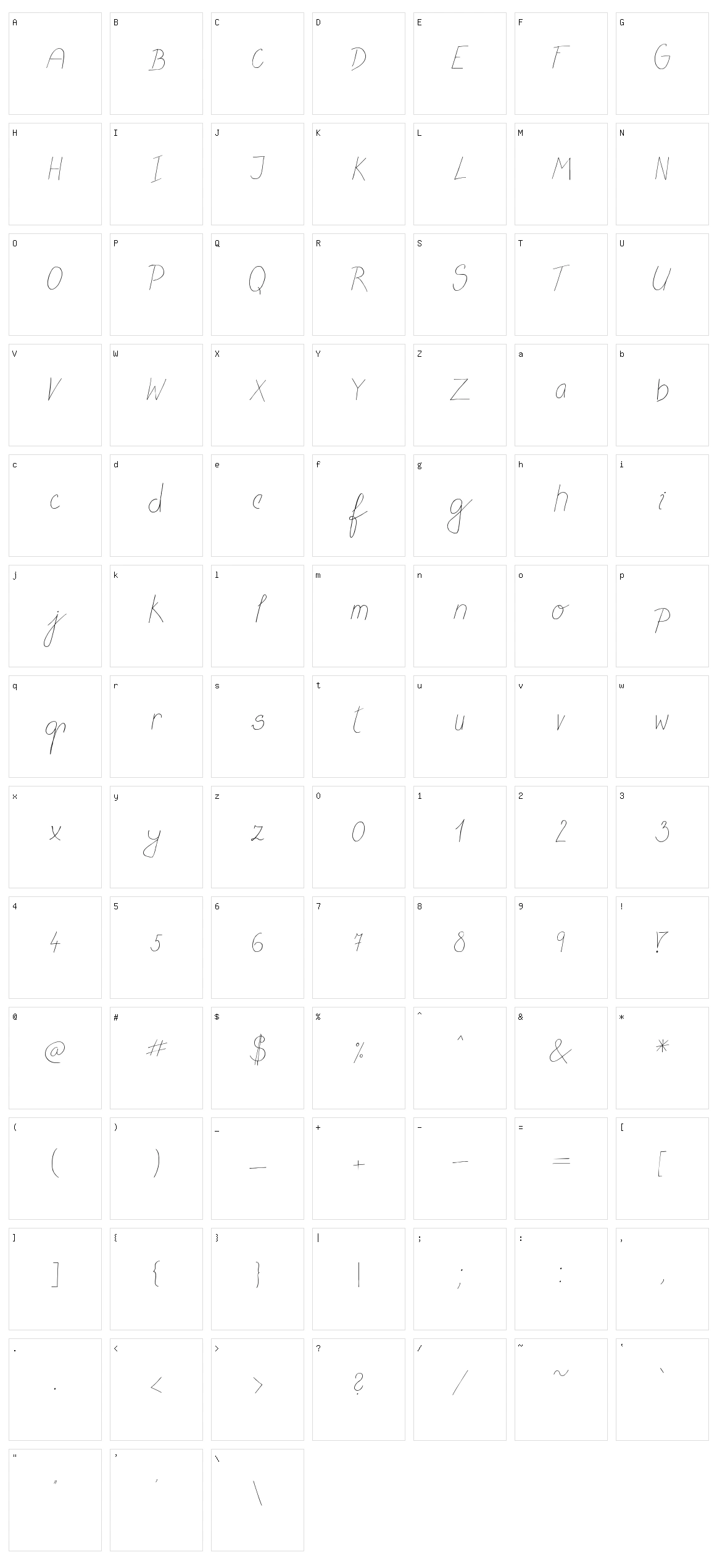 MTF Flowrites Character Set