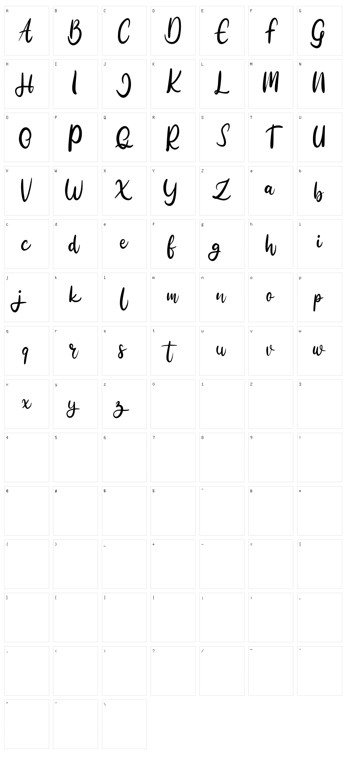 Mudega Character Set
