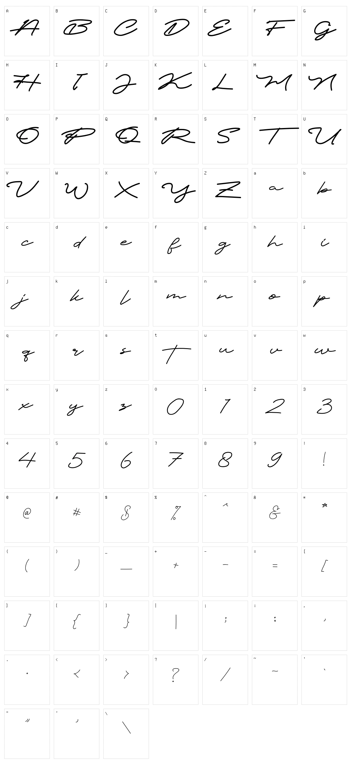 Muharima Character Set