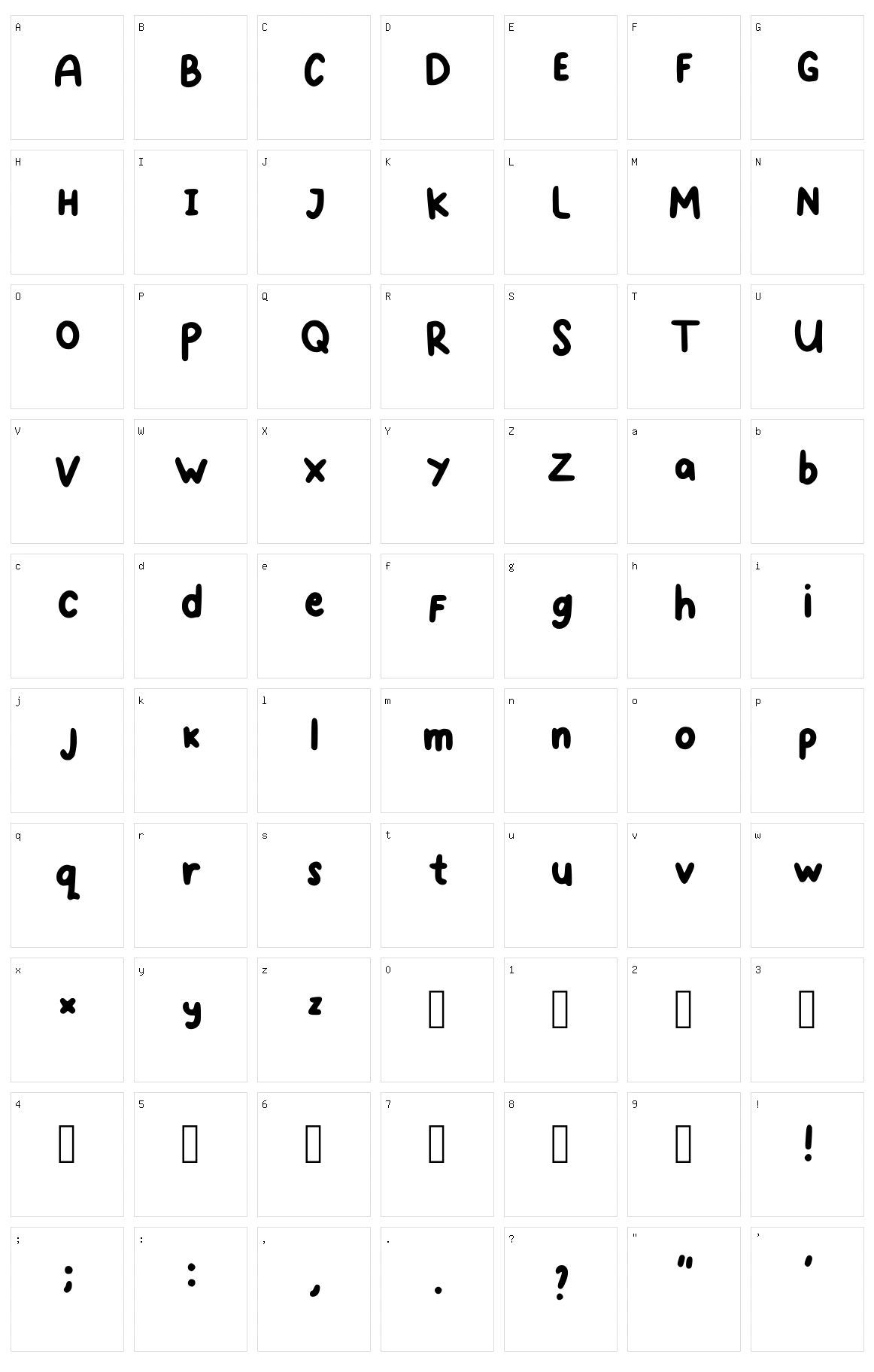 Mungil Character Set