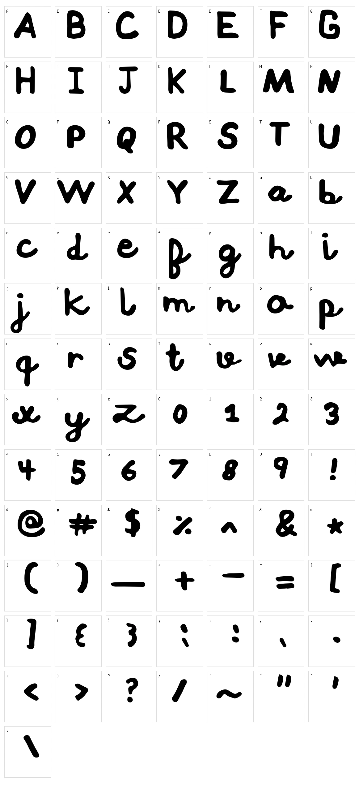 Mushi Character Set