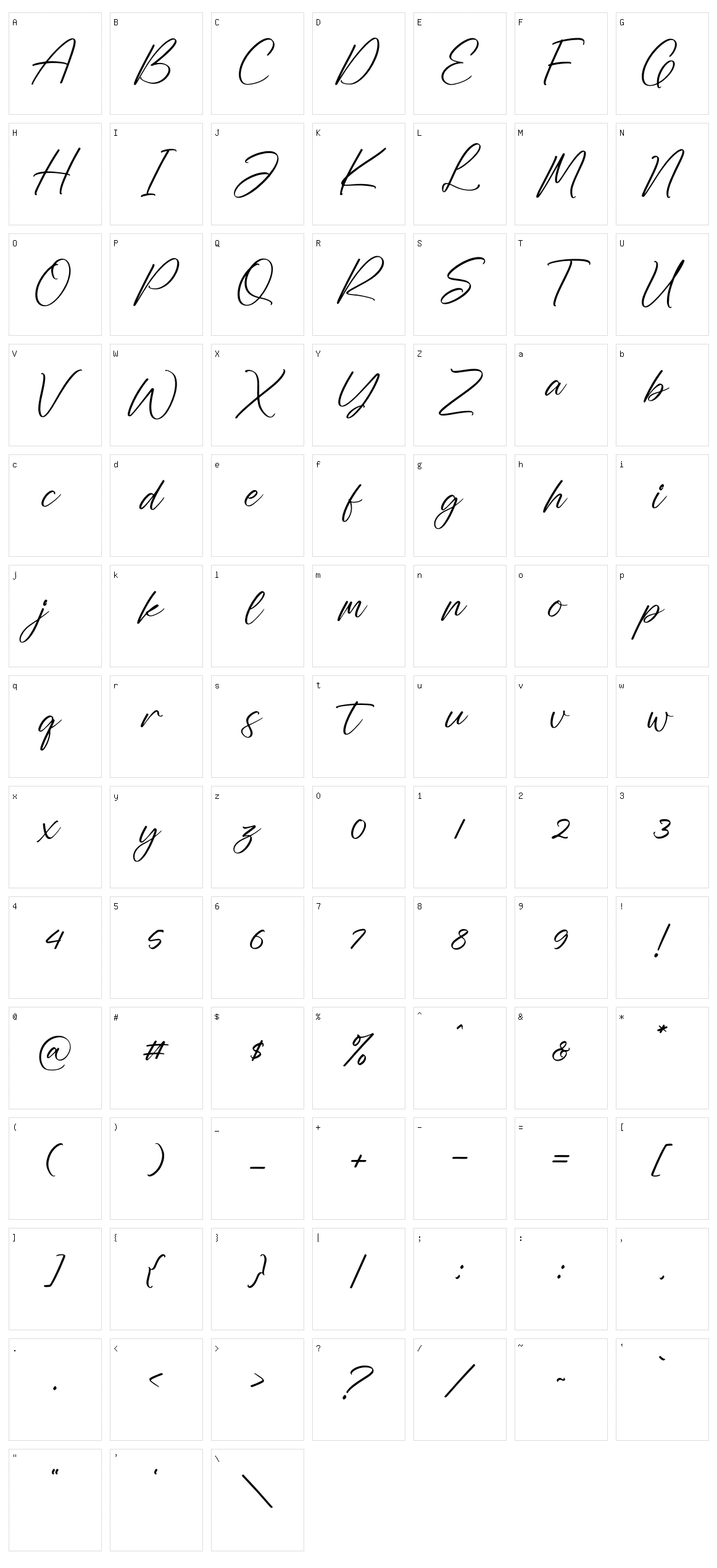 Musika Study Character Set