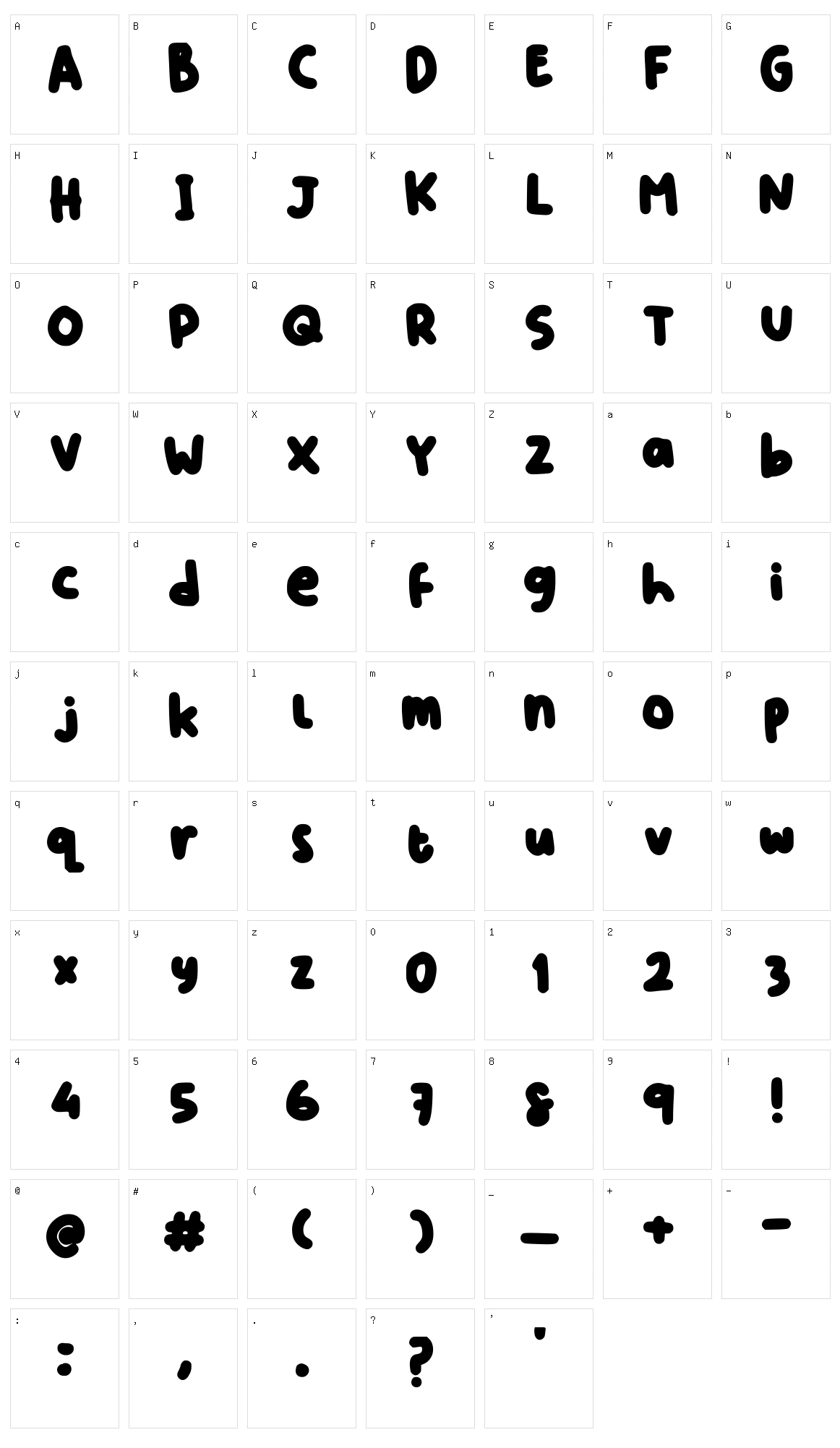 Mustika Character Set