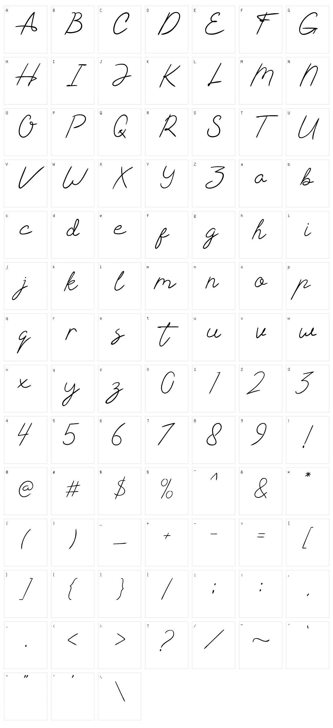 Muttiara Character Set