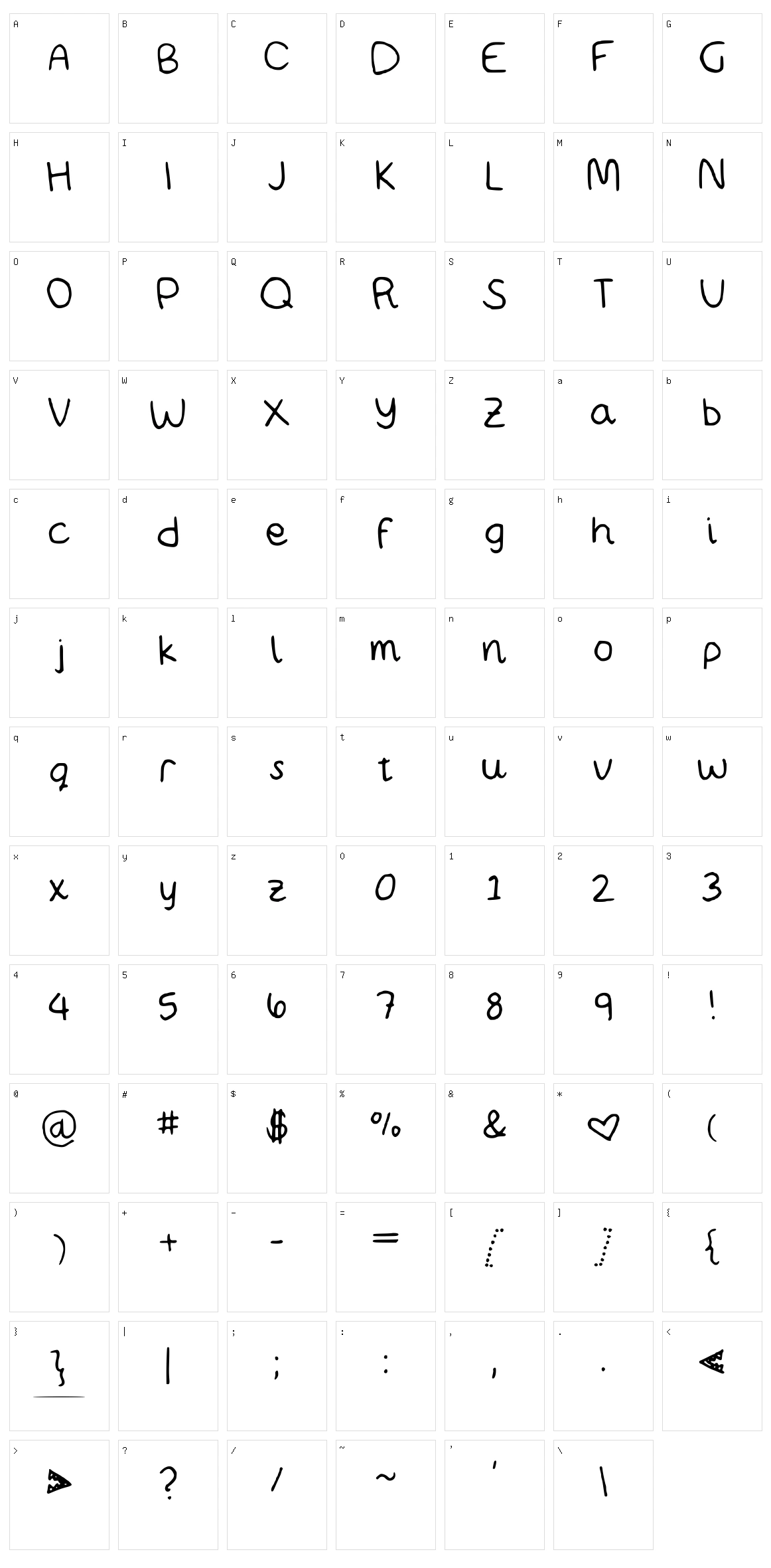 MW Bubbly Character Set