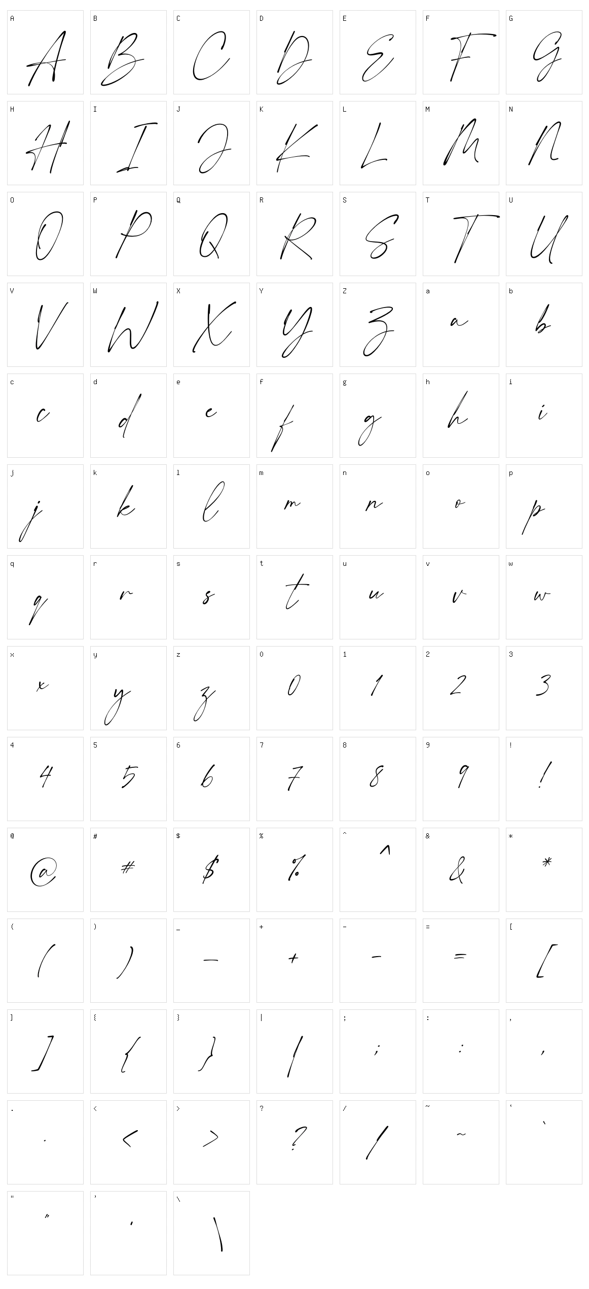 My Everything Character Set