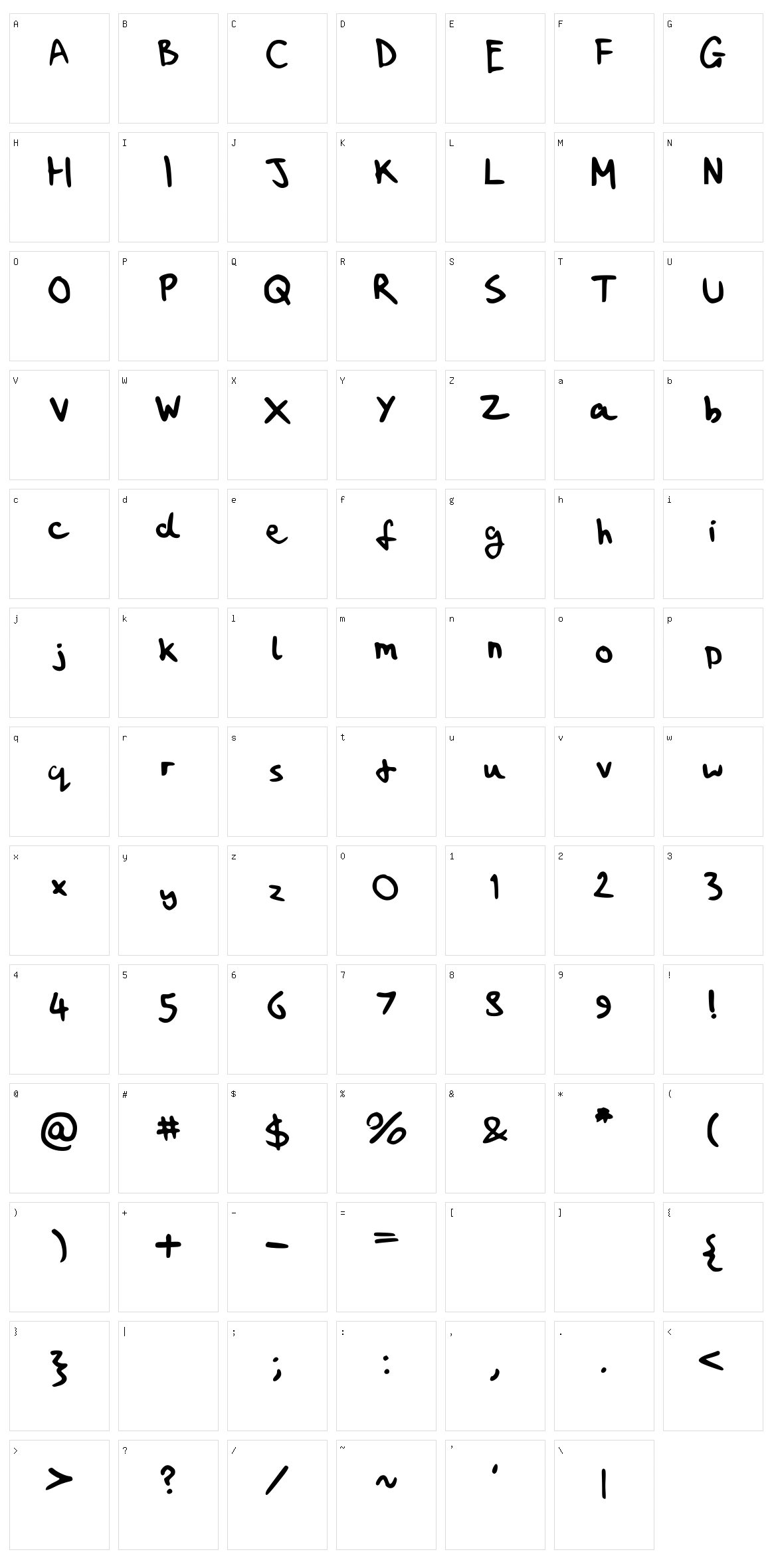 My Handwriting Sucks Character Set