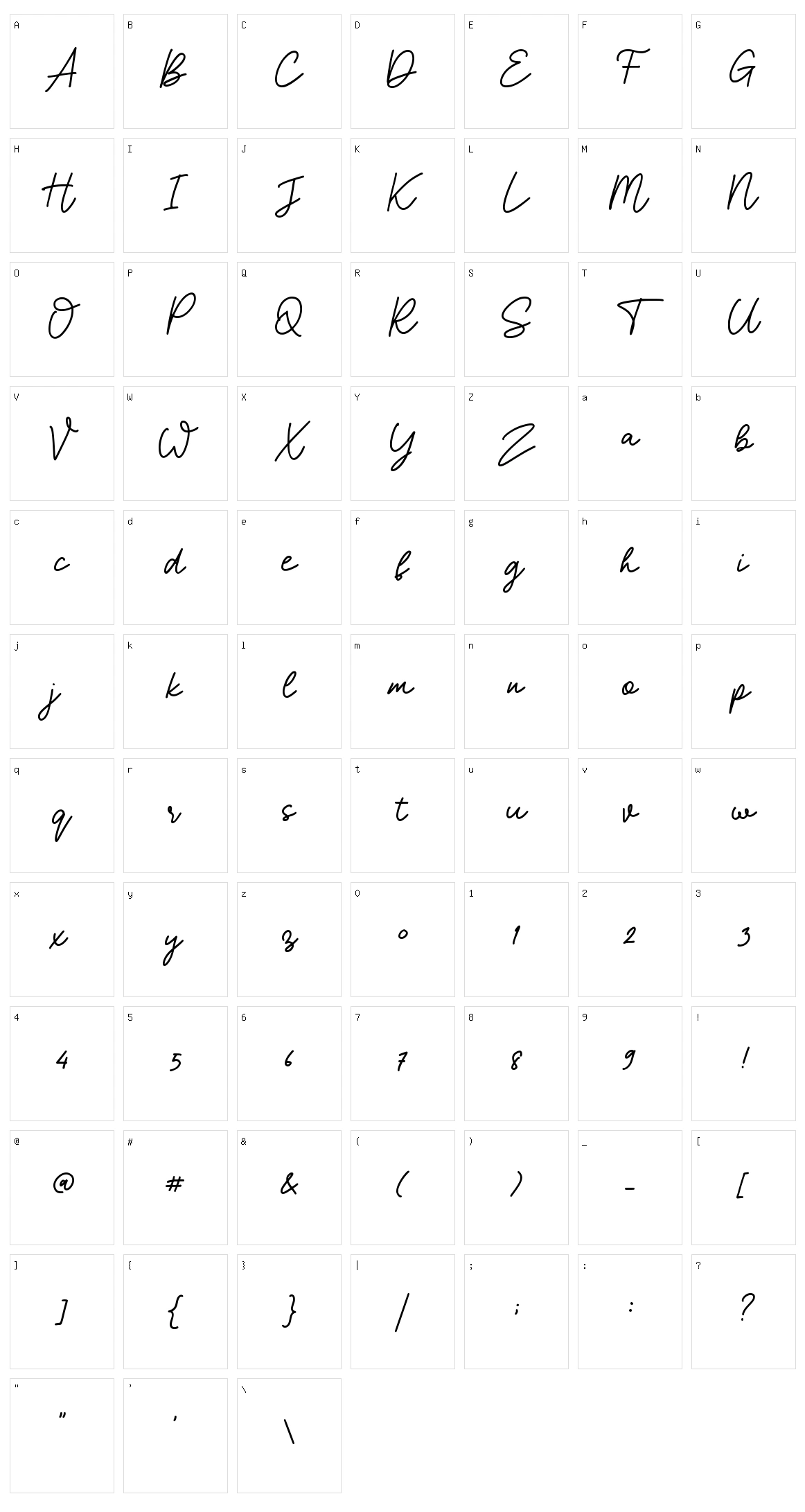 My Status Character Set