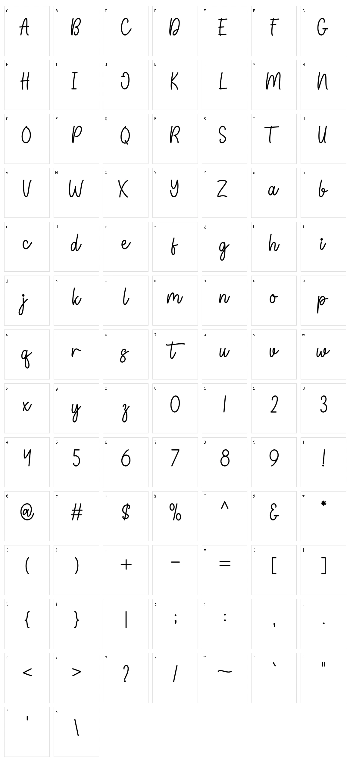 Nabila Character Set