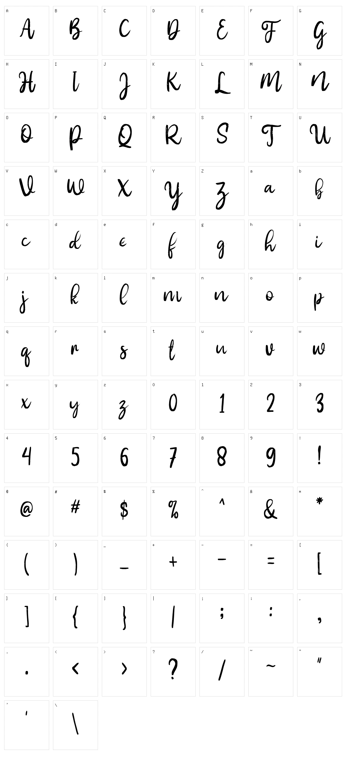 Nahye Character Set