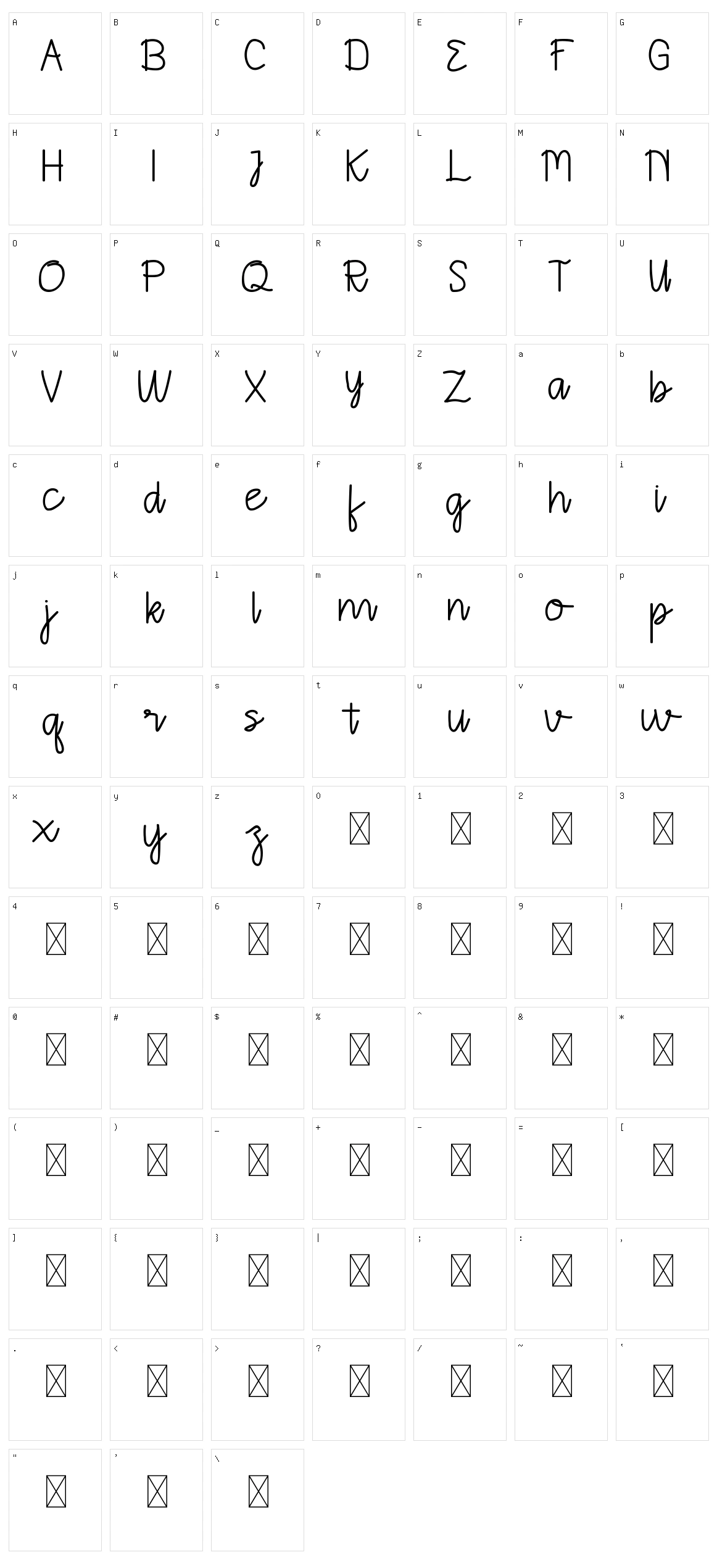 Naiyana Character Set