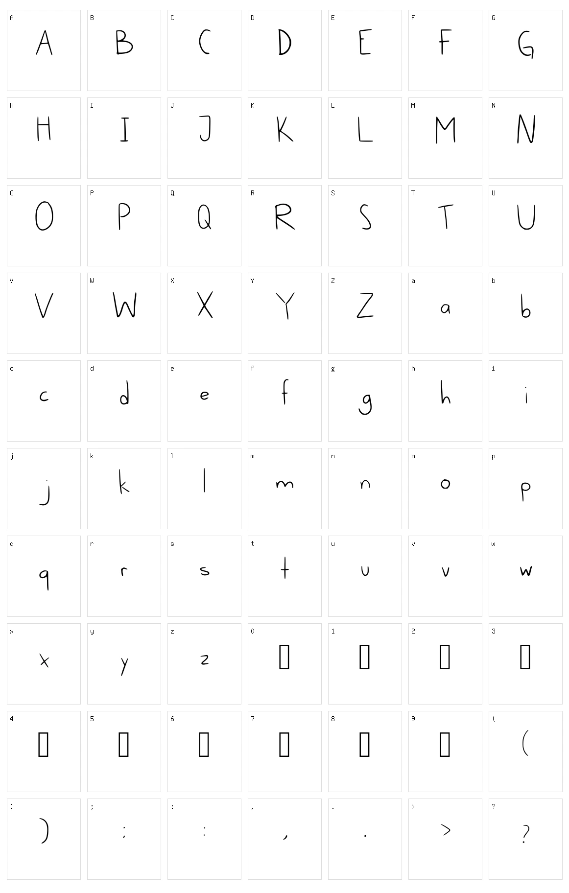 Nam Nam Basichand Character Set