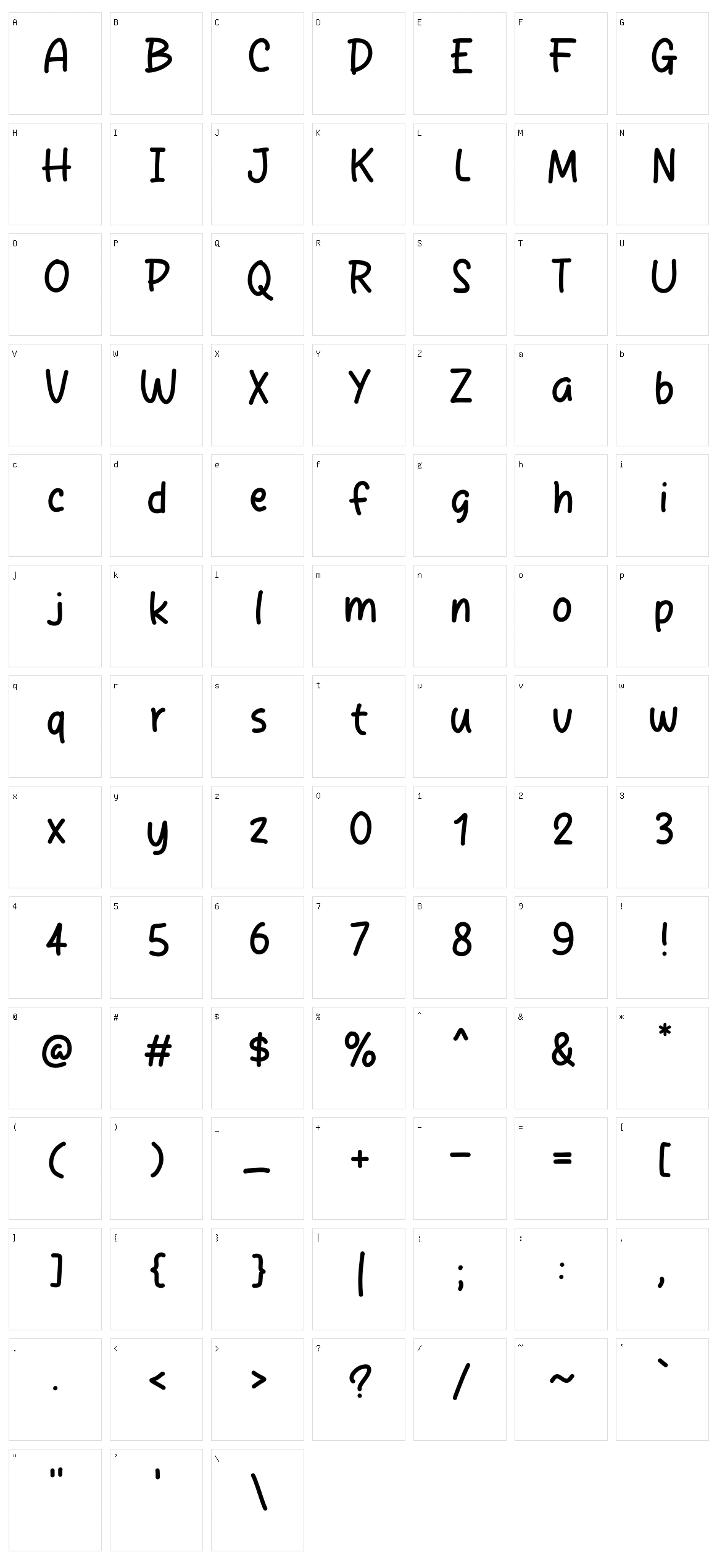 Nampula City Character Set