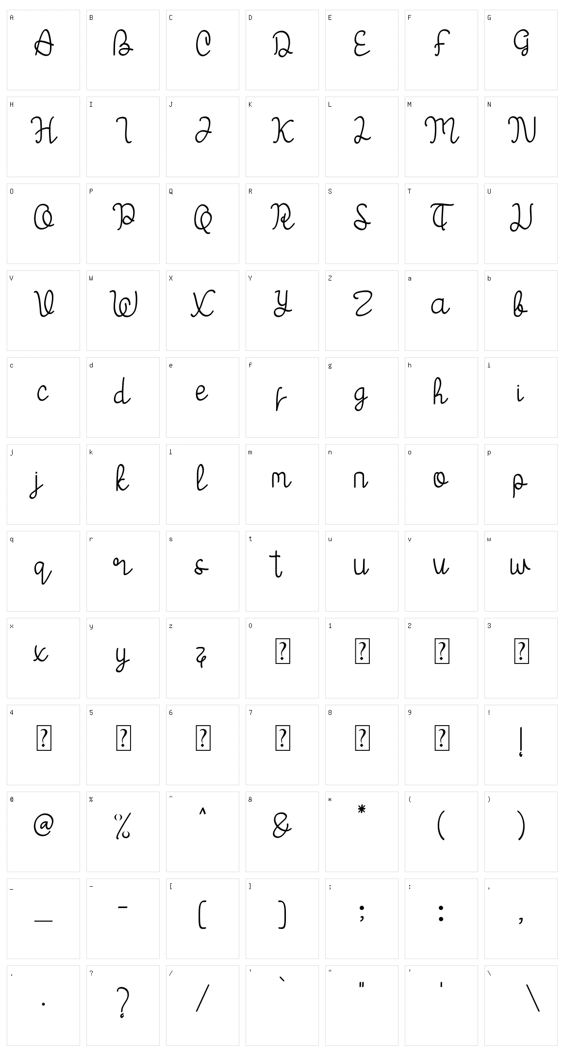 Nanami Character Set