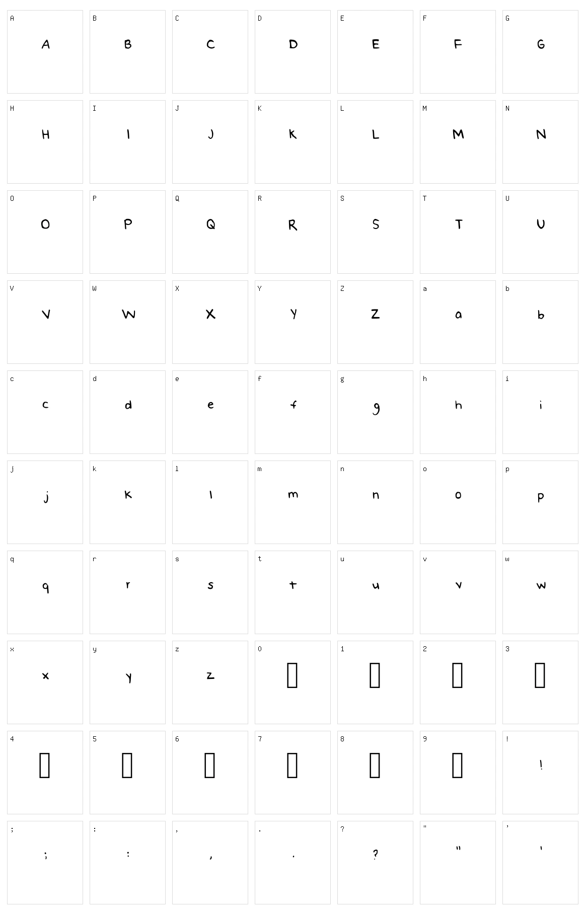 Naomis Hand Character Set