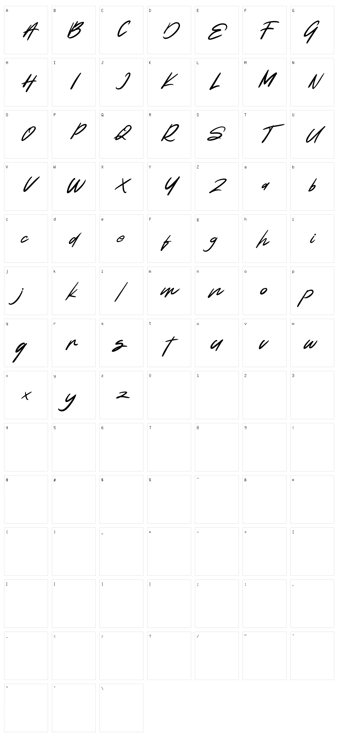 Natide Hegibe Character Set