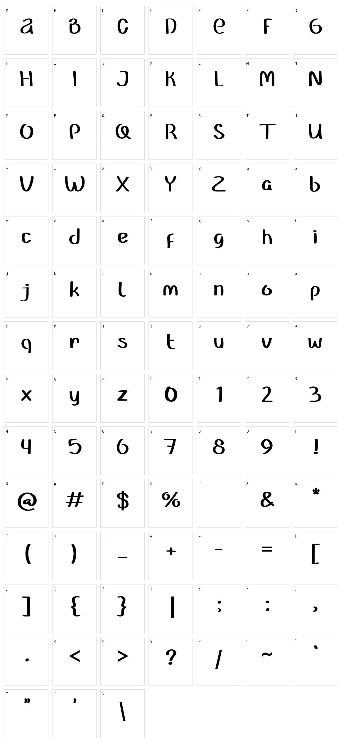 Natune Character Set