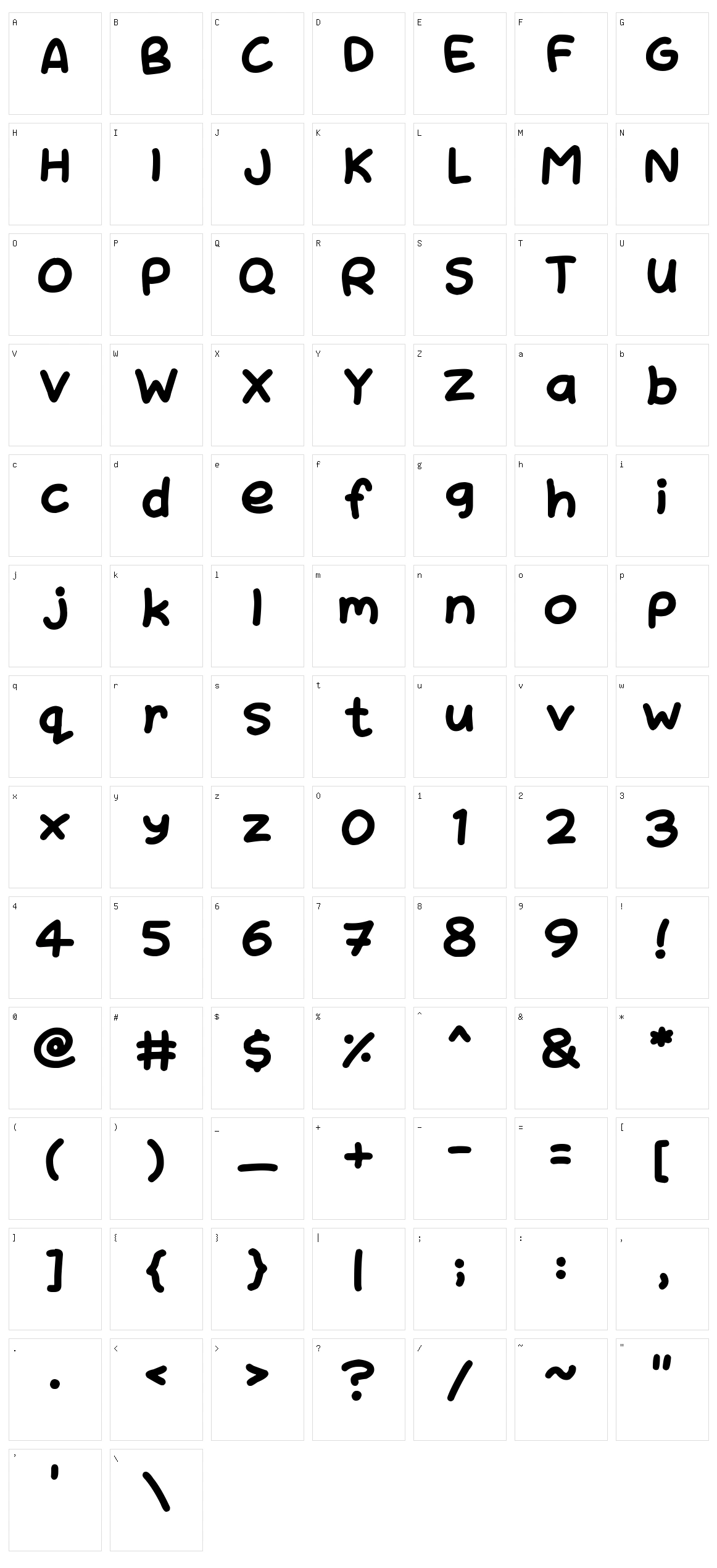 Natural Sugars Character Set